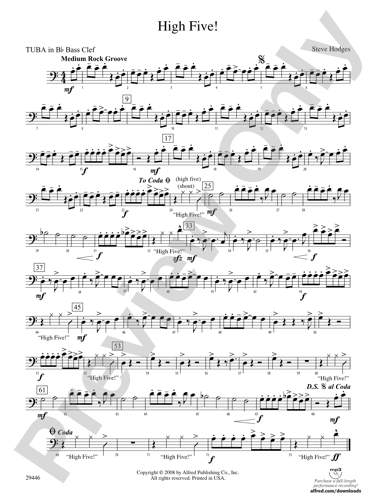High Five!: (wp) B-flat Tuba B.C.
