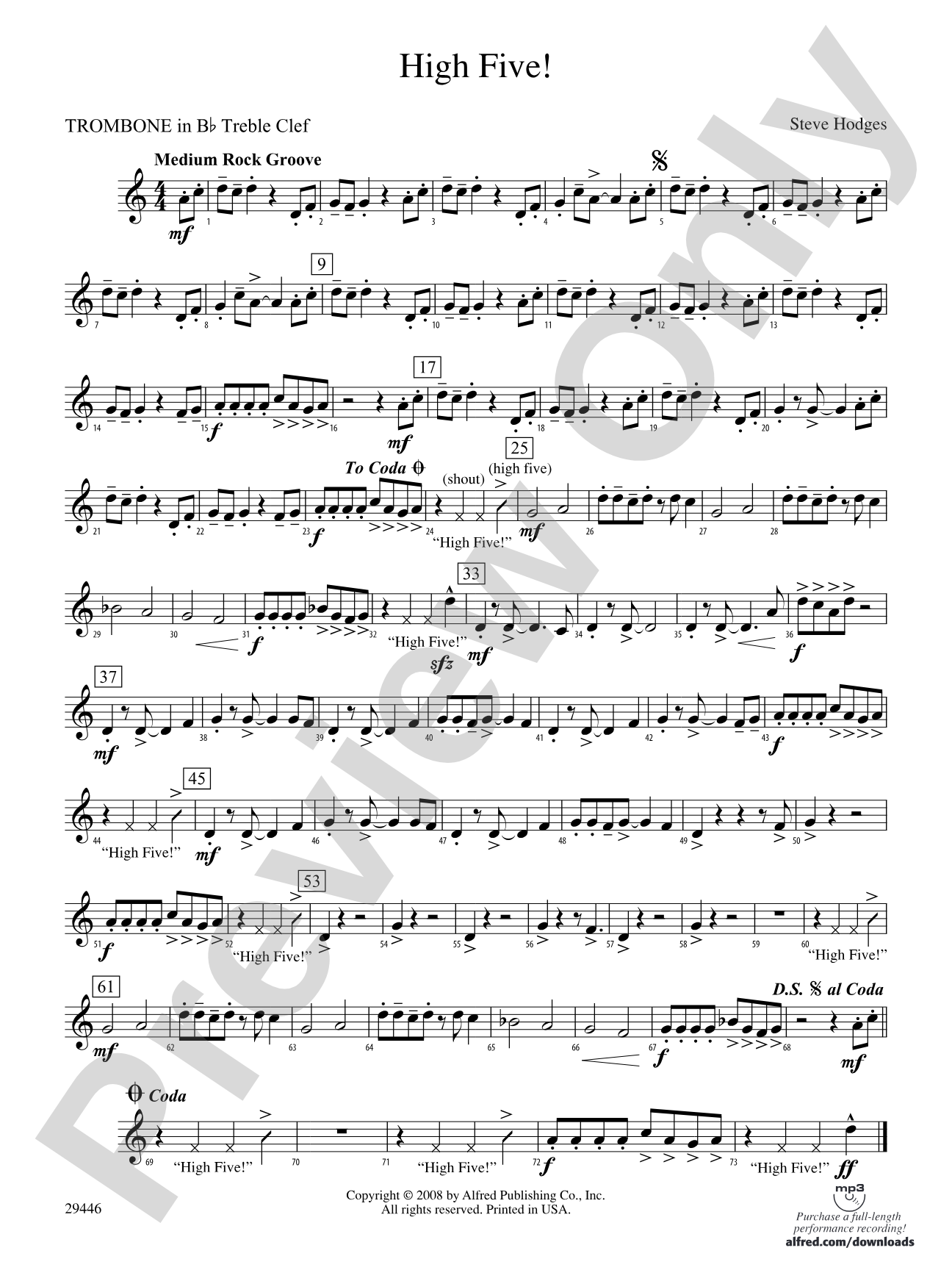 High Five!: (wp) 1st B-flat Trombone T.C.
