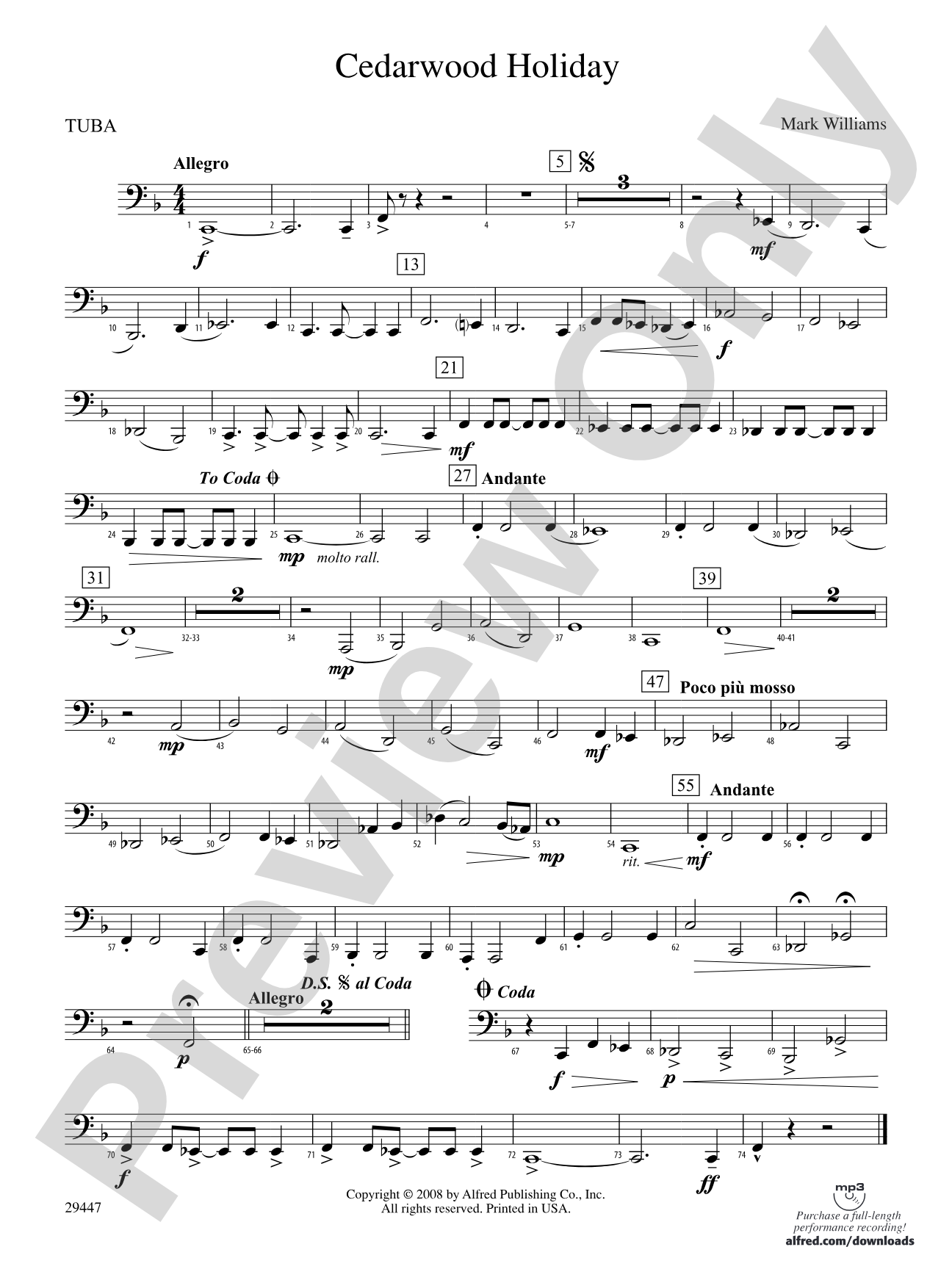Cedarwood Holiday: Tuba