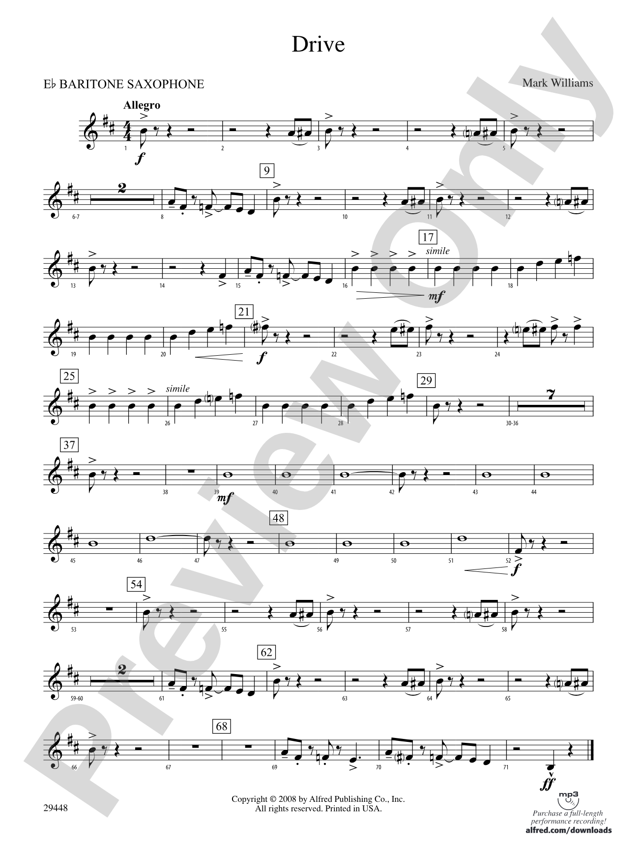 Drive: E-flat Baritone Saxophone