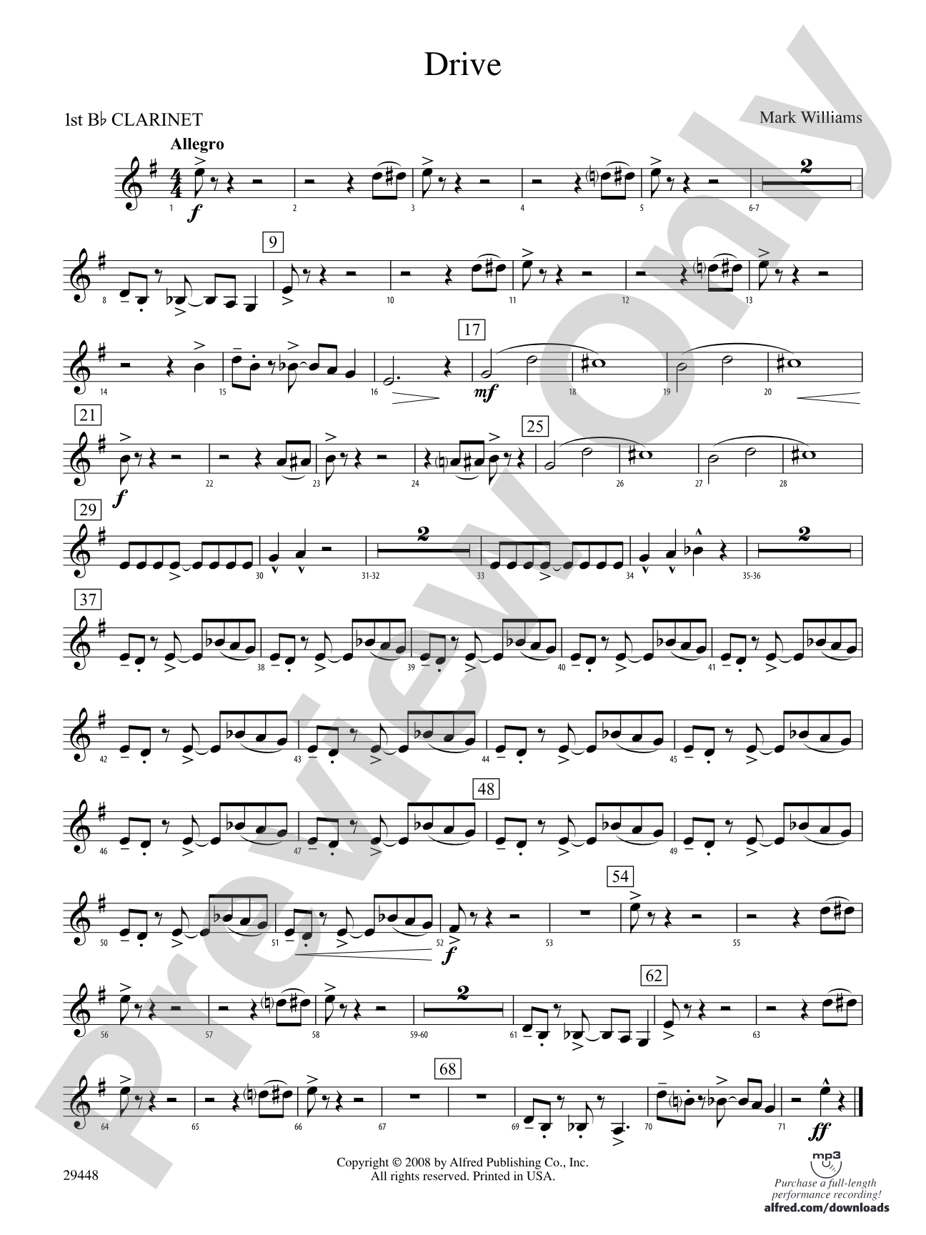 Drive: 1st B-flat Clarinet