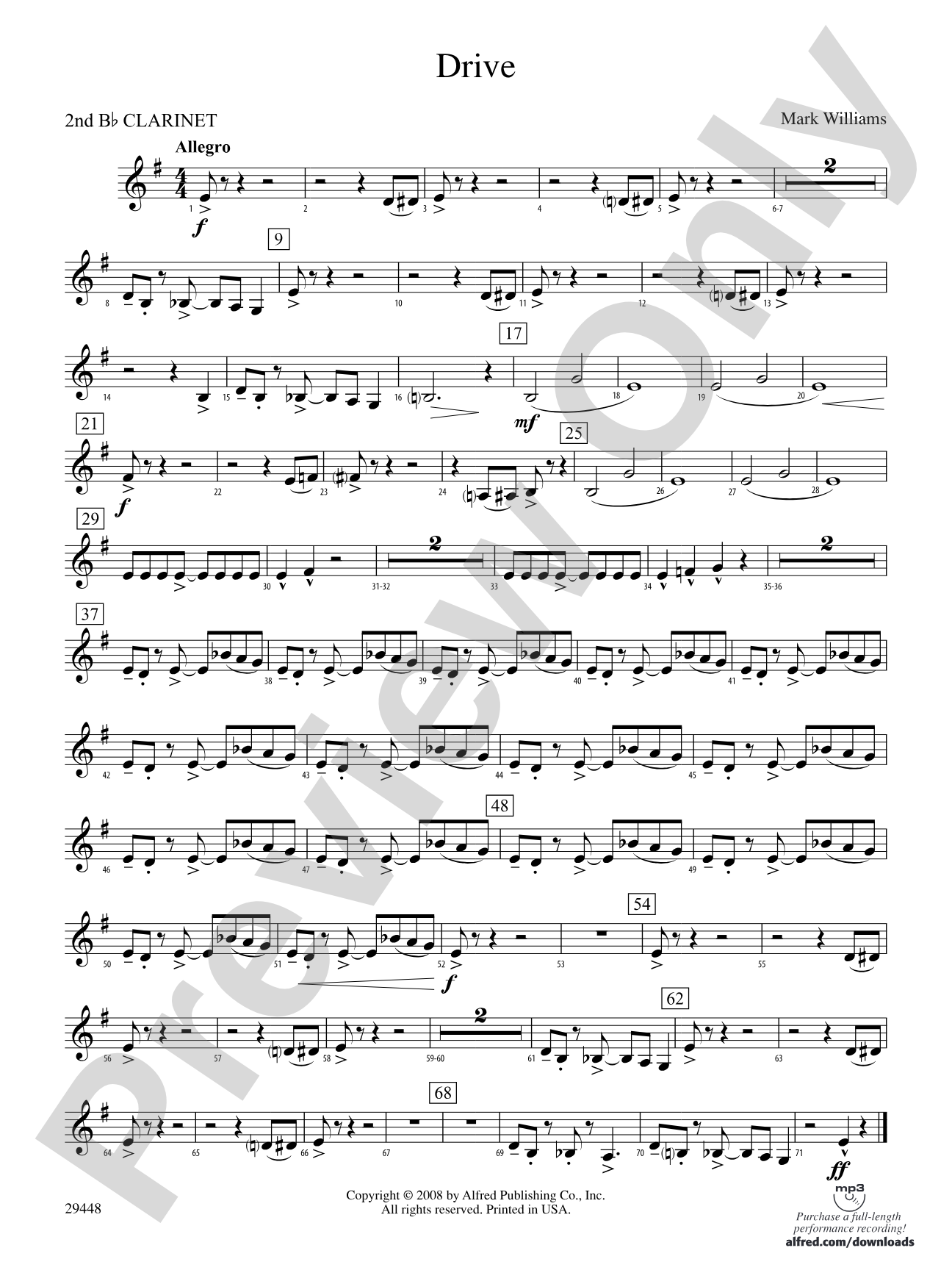 Drive: 2nd B-flat Clarinet