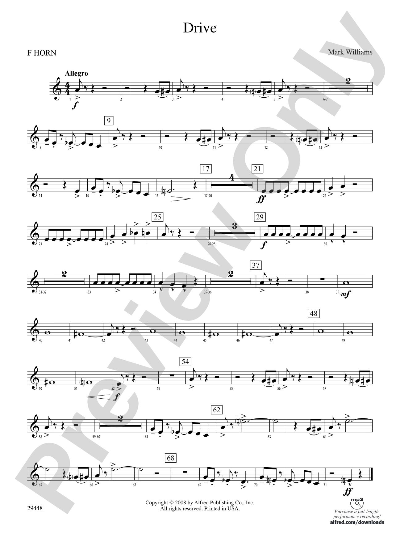 Drive: 1st F Horn