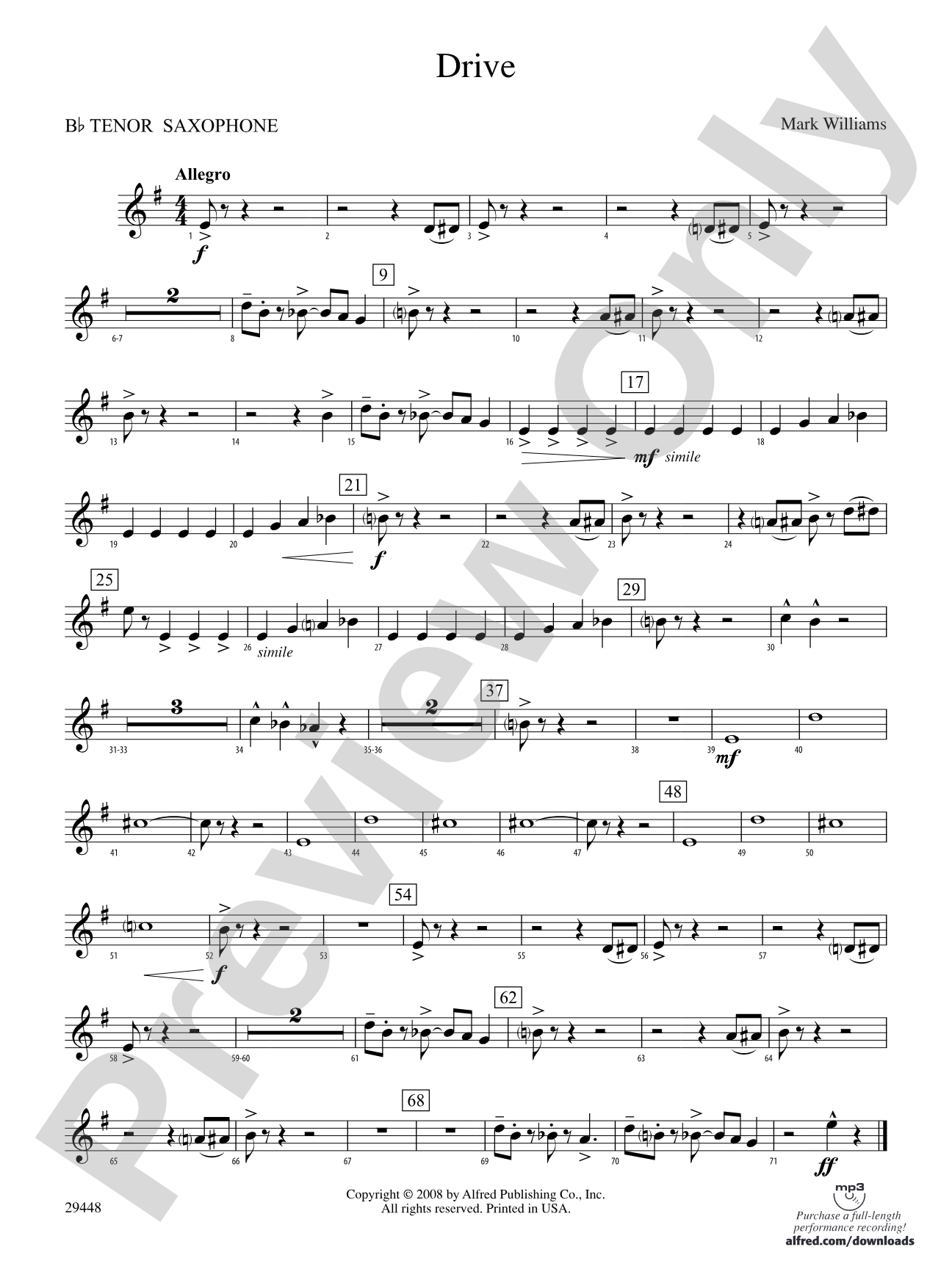 Drive: B-flat Tenor Saxophone