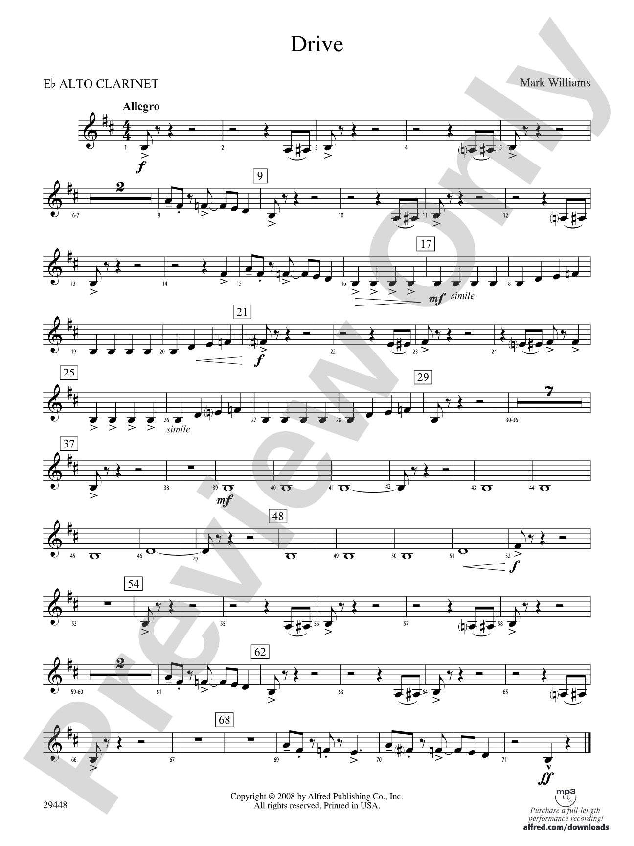 Drive: (wp) E-flat Alto Clarinet