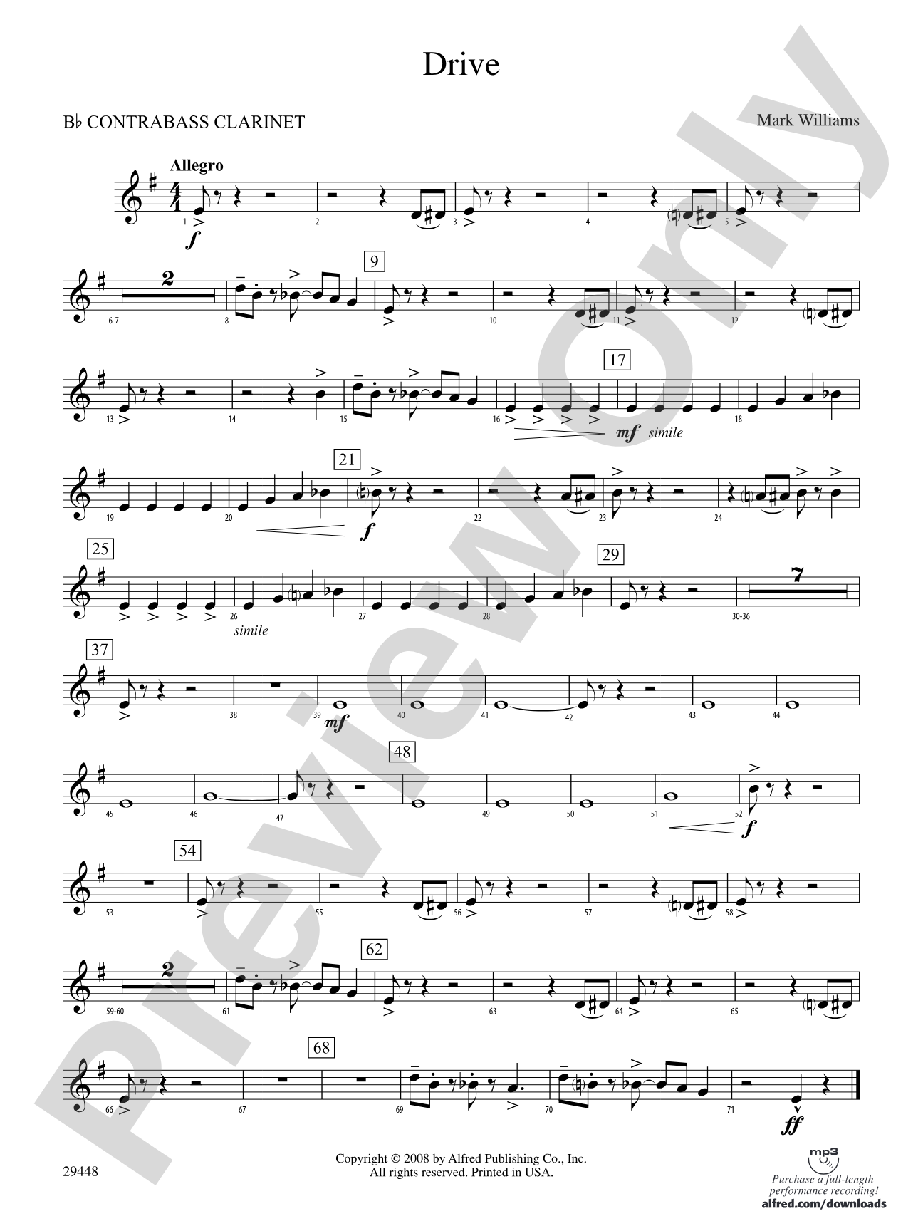 Drive: (wp) B-flat Contrabass Clarinet