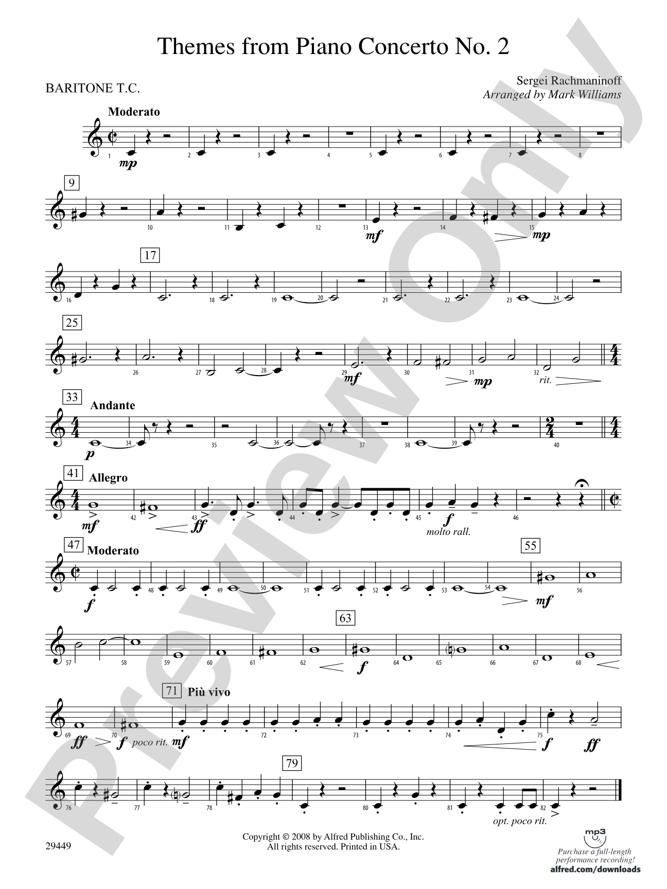 Themes from Piano Concerto No. 2: Baritone T.C.