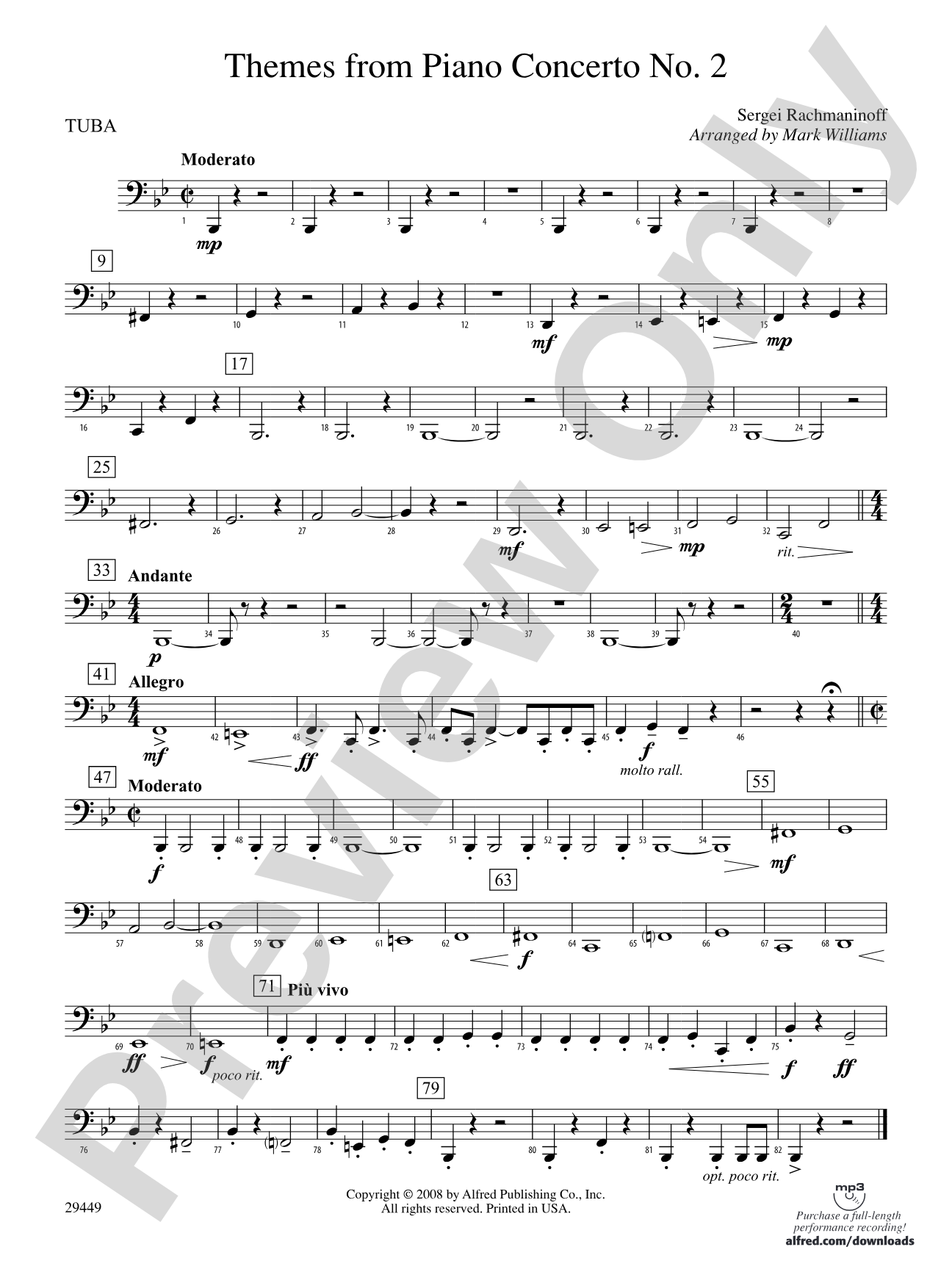Themes from Piano Concerto No. 2: Tuba