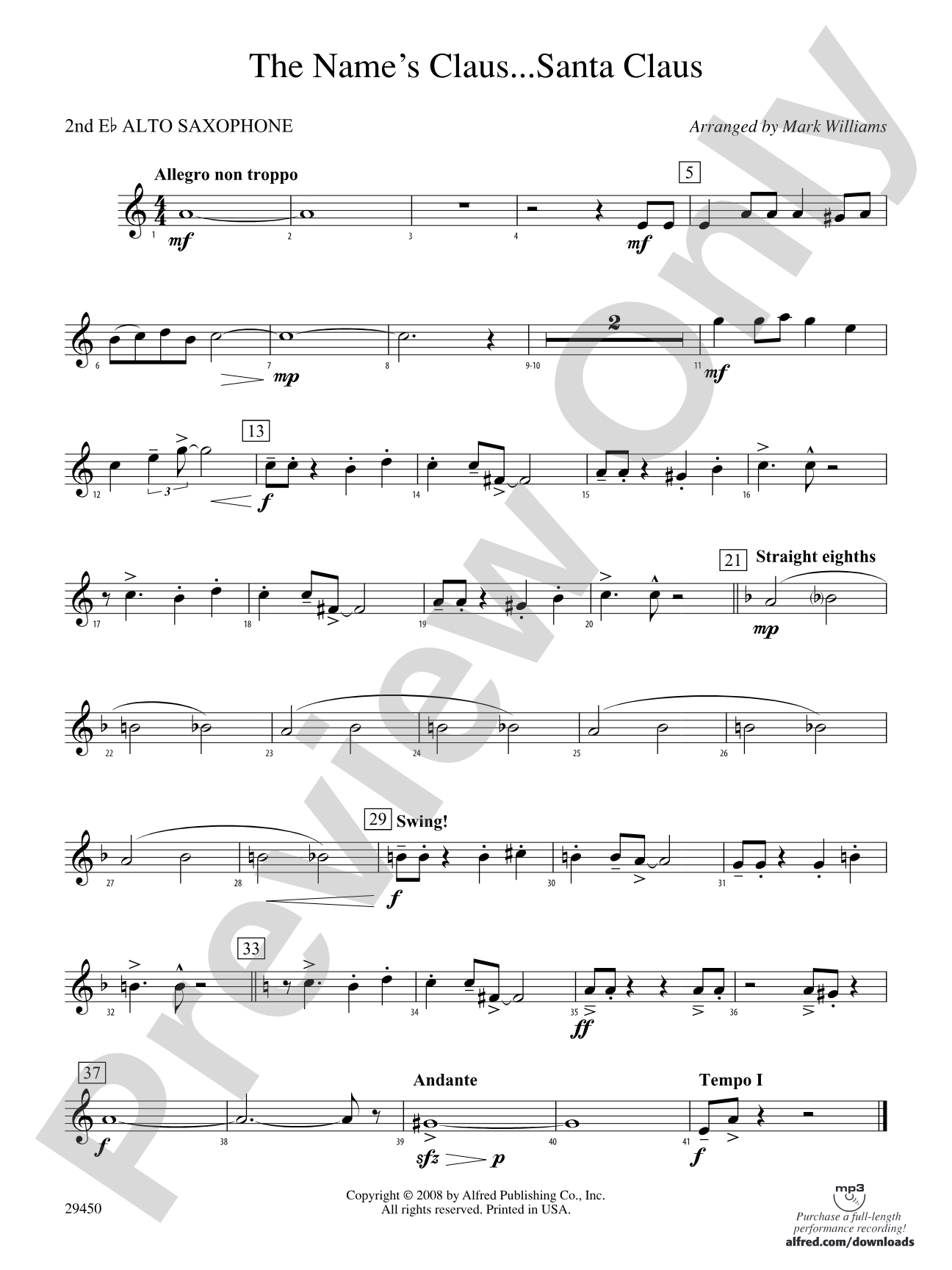 The Name's Claus... Santa Claus: 2nd E-flat Alto Saxophone