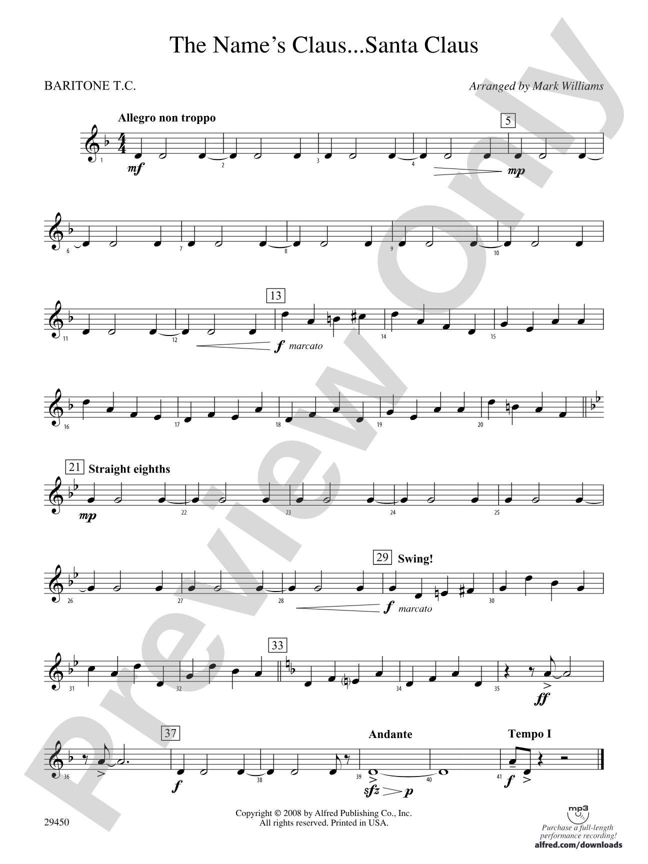 The Name's Claus... Santa Claus: Baritone T.C.