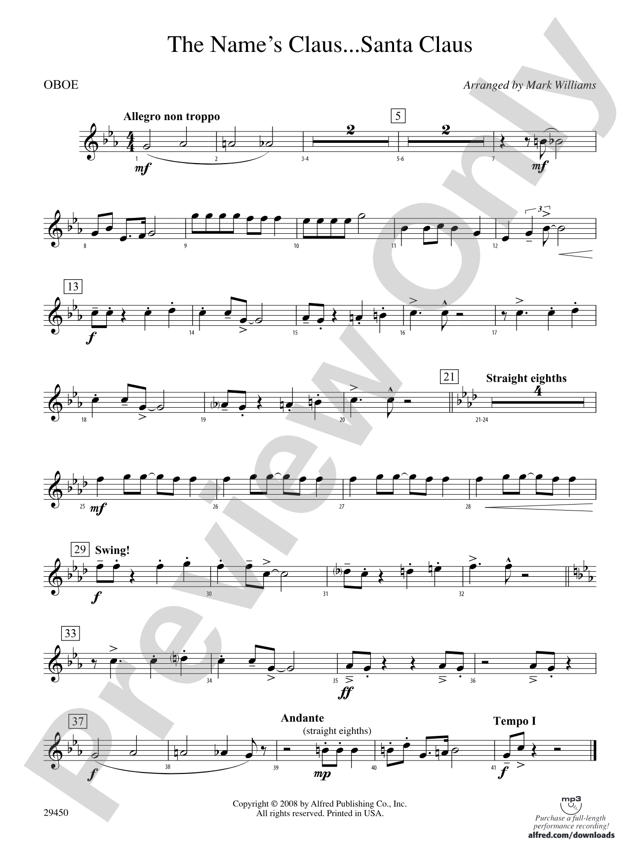 The Name's Claus... Santa Claus: Oboe