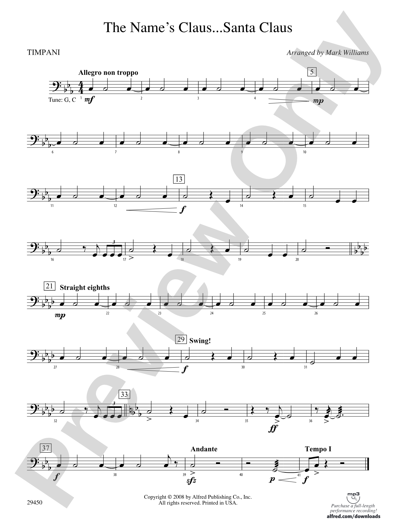 The Name's Claus... Santa Claus: Timpani