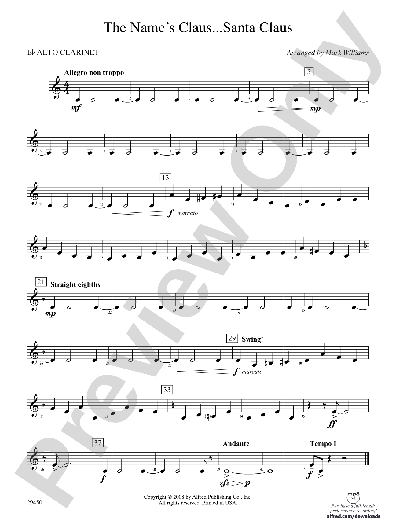 The Name's Claus... Santa Claus: (wp) E-flat Alto Clarinet