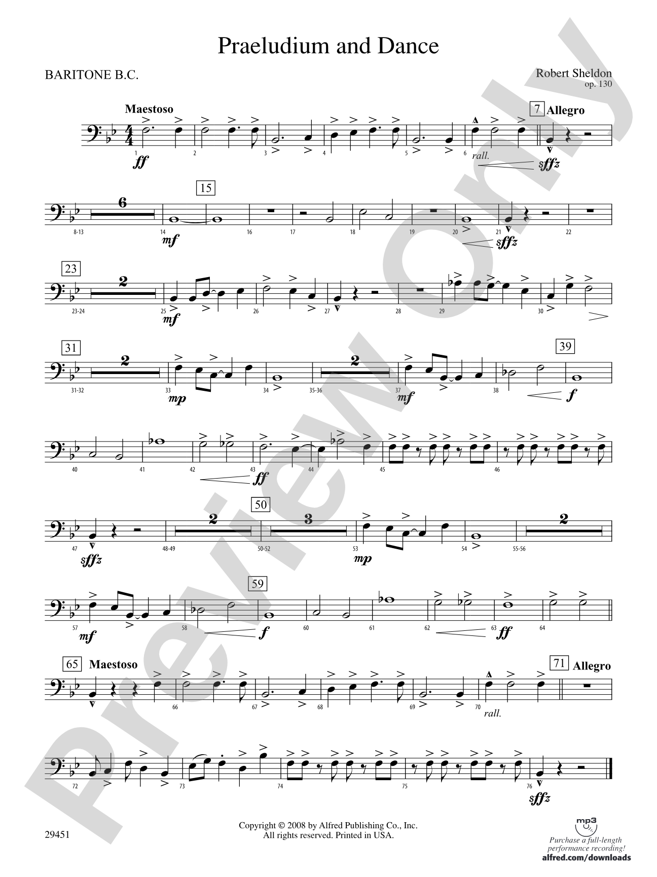 Praeludium and Dance: Baritone B.C.