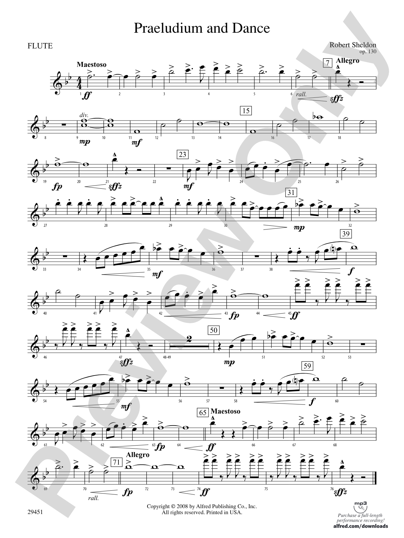 Praeludium and Dance: Flute