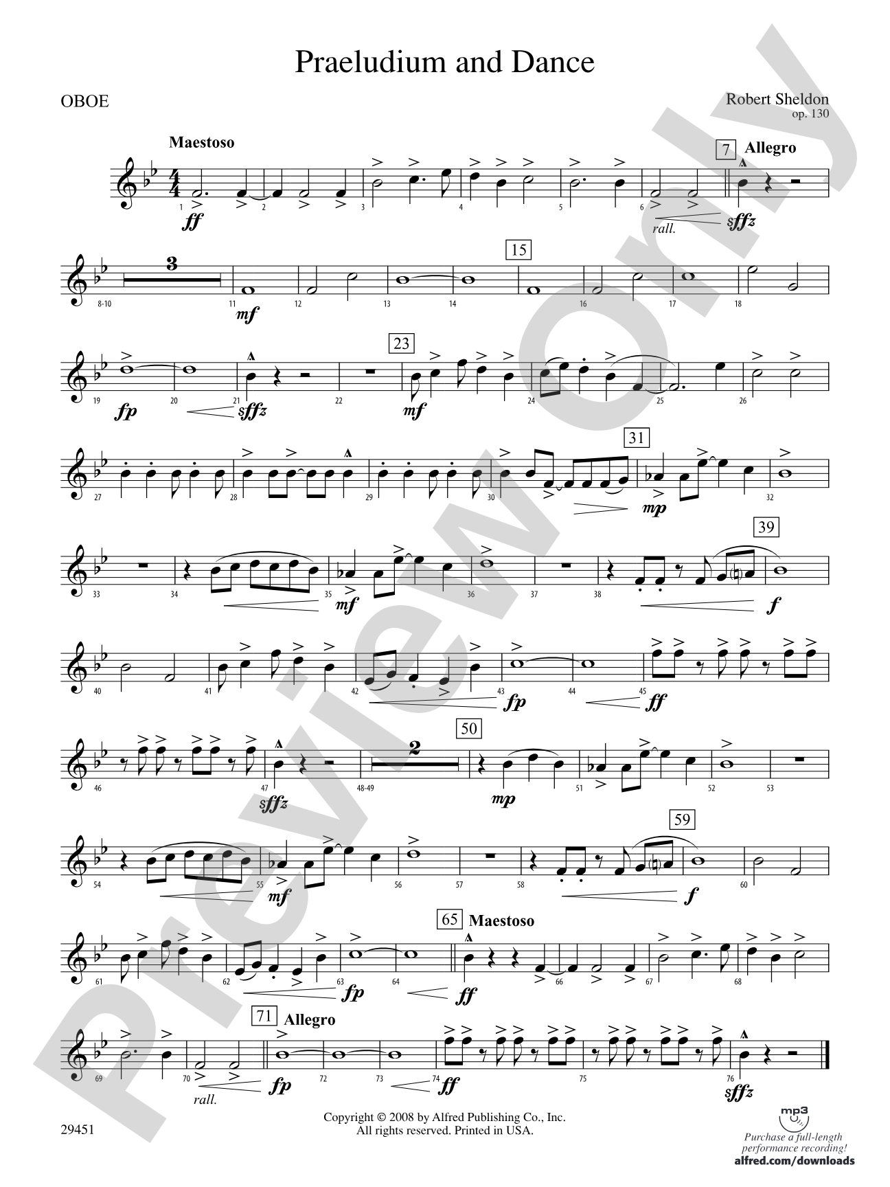 Praeludium and Dance: Oboe