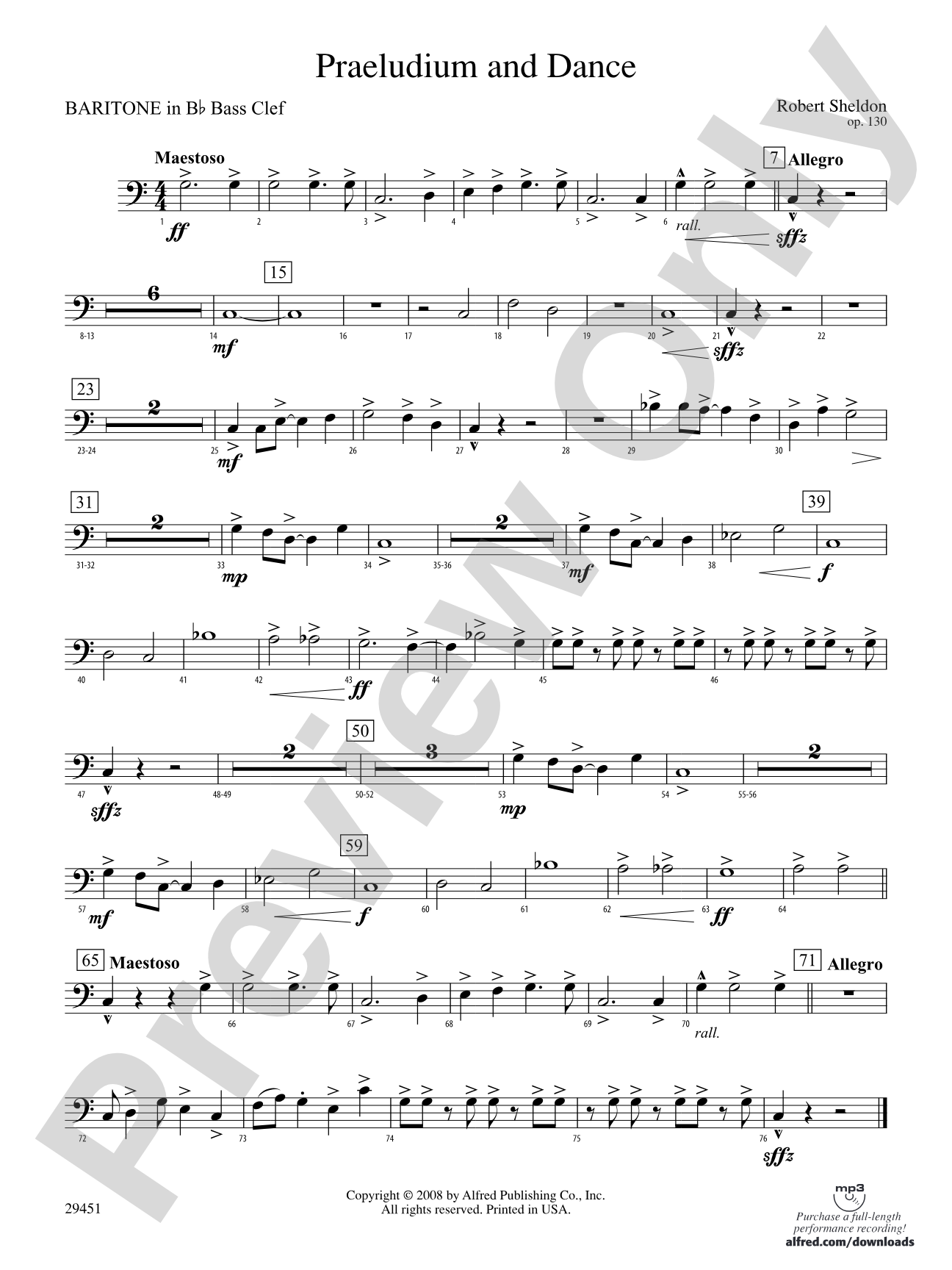 Praeludium and Dance: (wp) B-flat Baritone B.C.