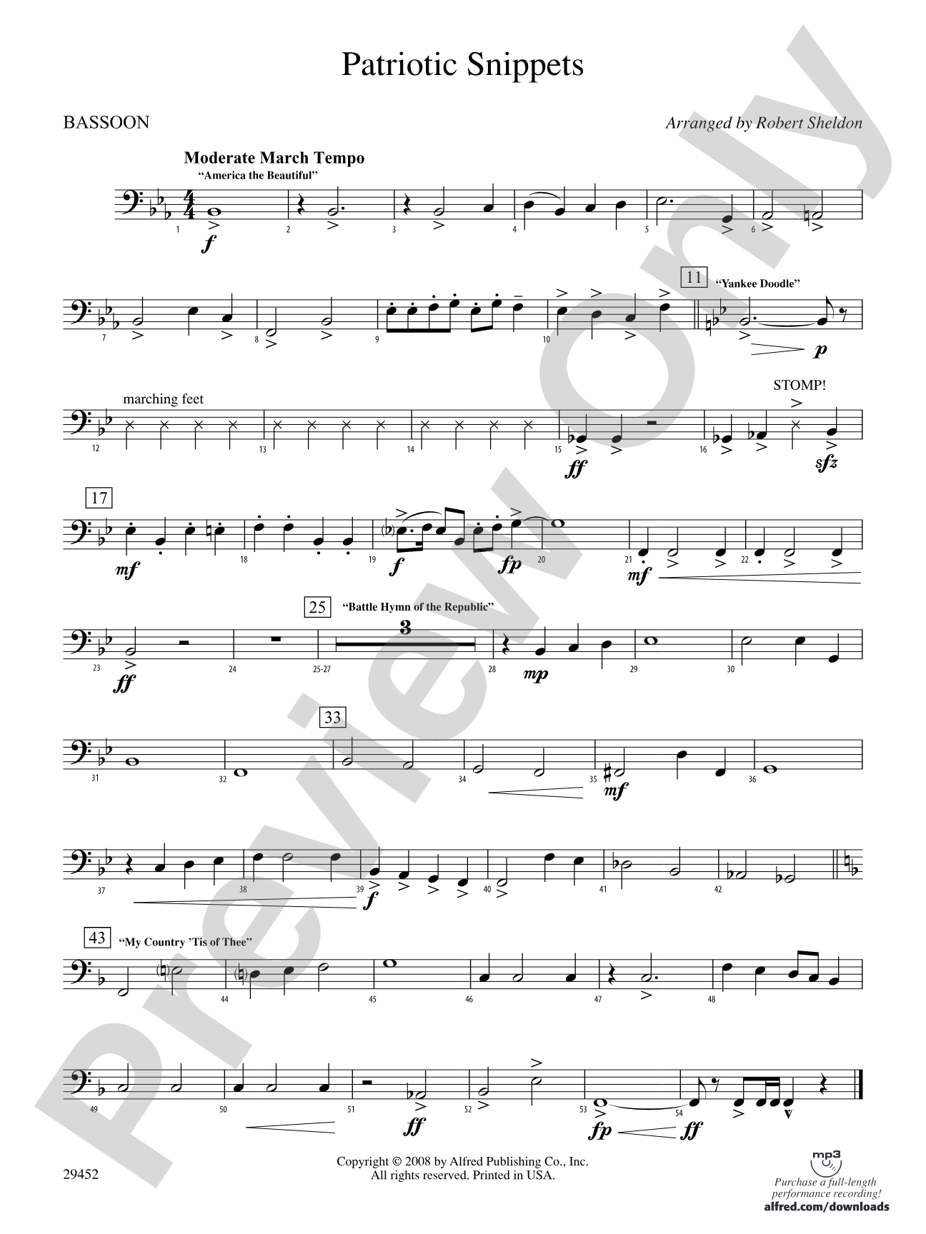 Patriotic Snippets: Bassoon