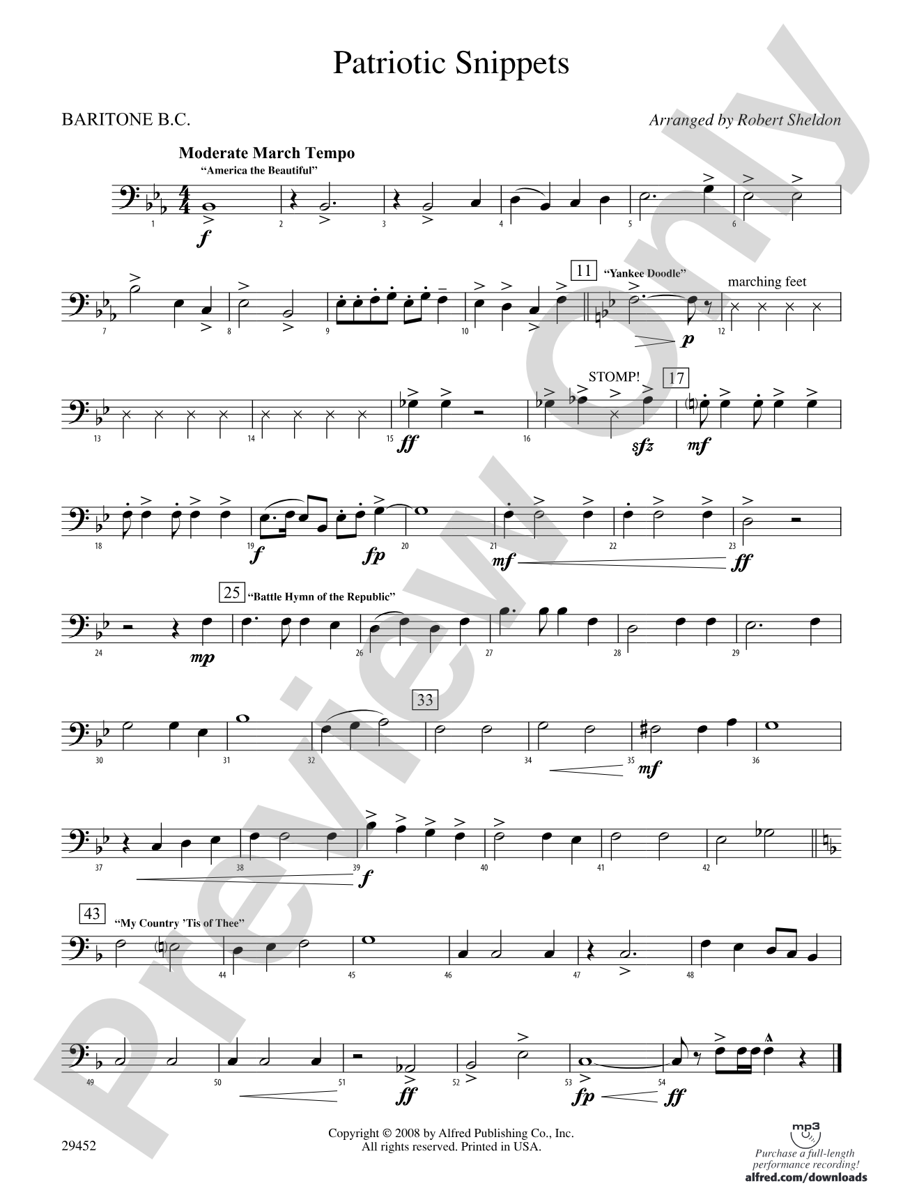 Patriotic Snippets: Baritone B.C.
