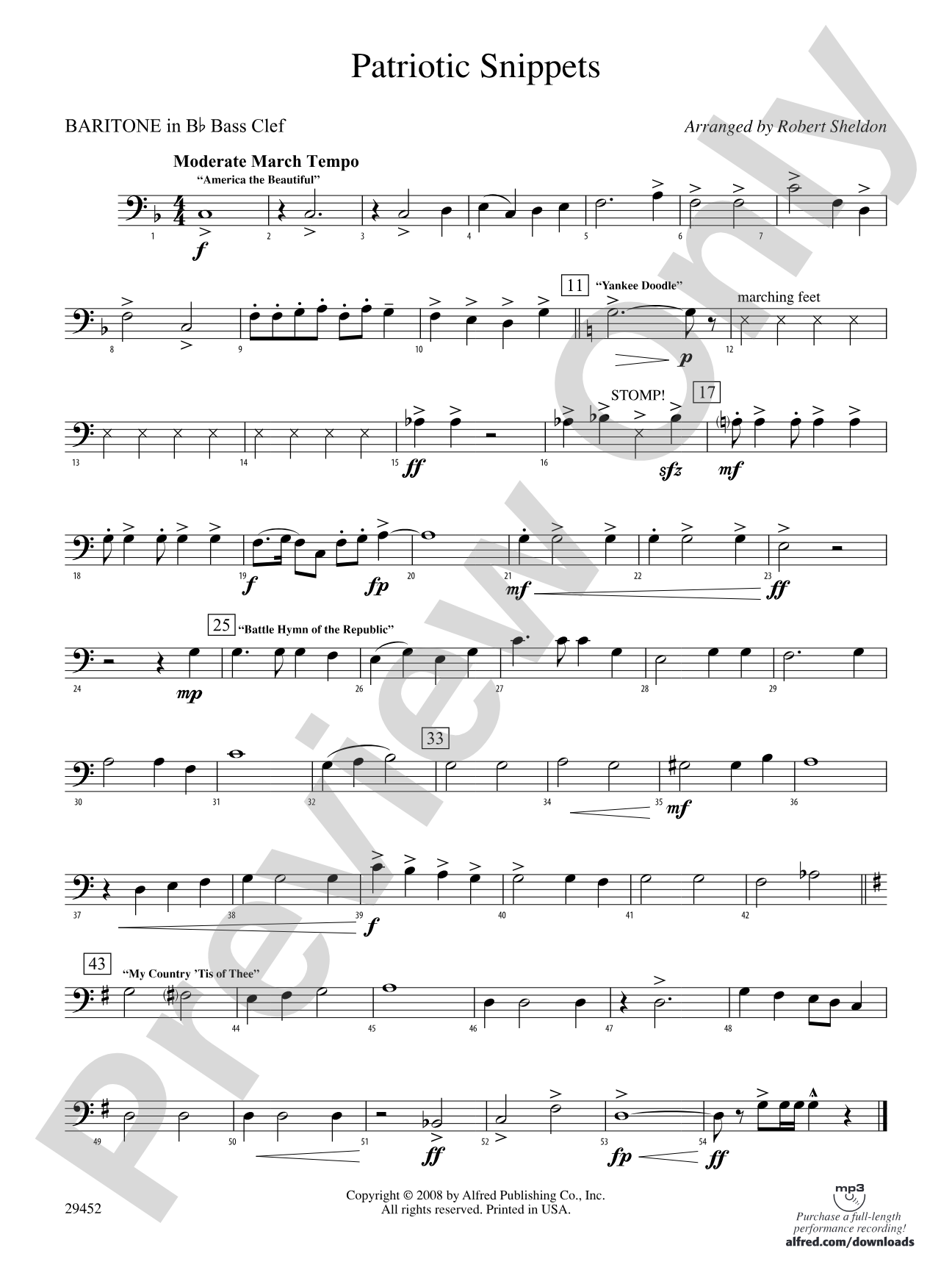Patriotic Snippets: (wp) B-flat Baritone B.C.