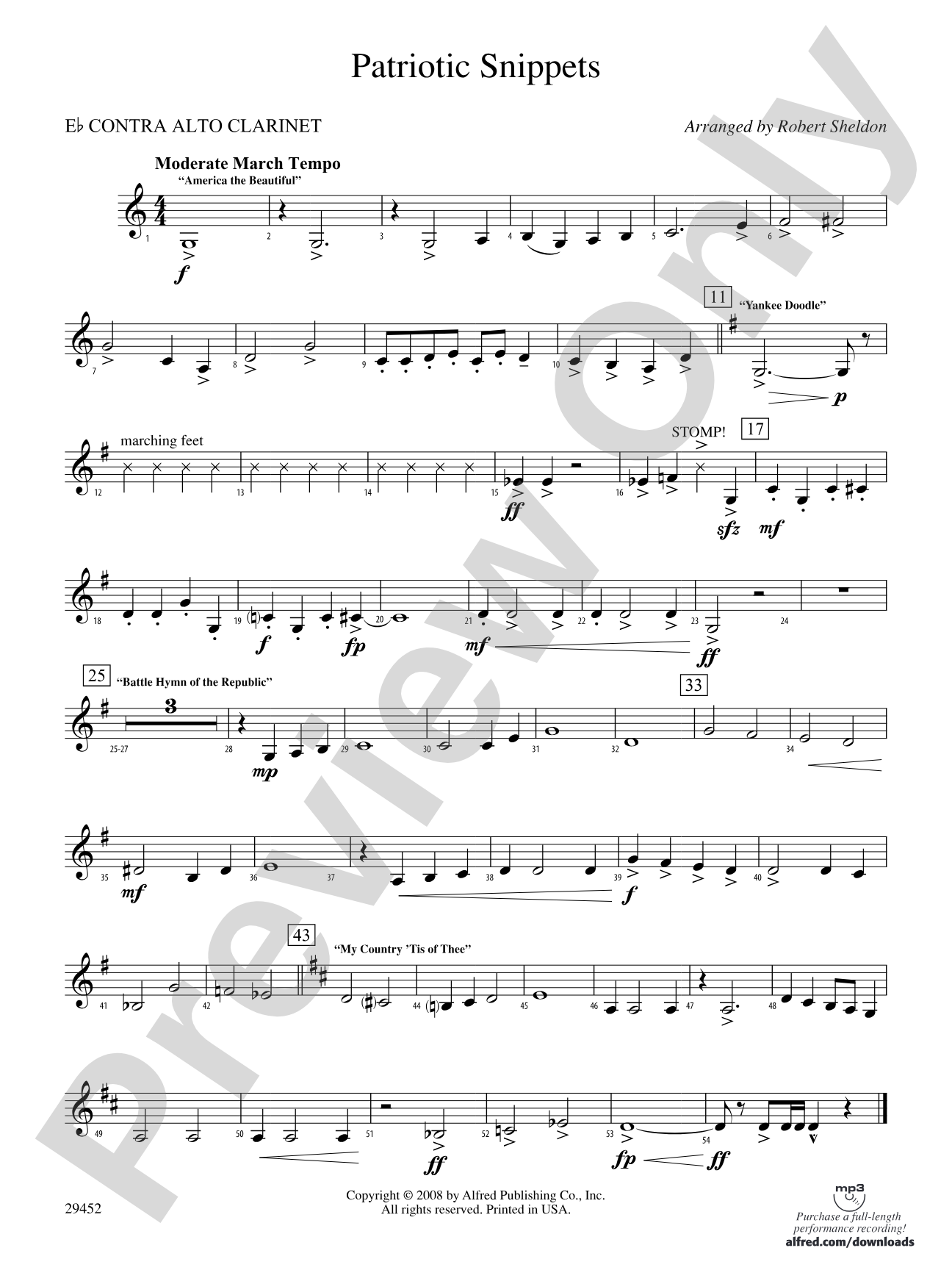 Patriotic Snippets: (wp) E-flat Contrabass Clarinet