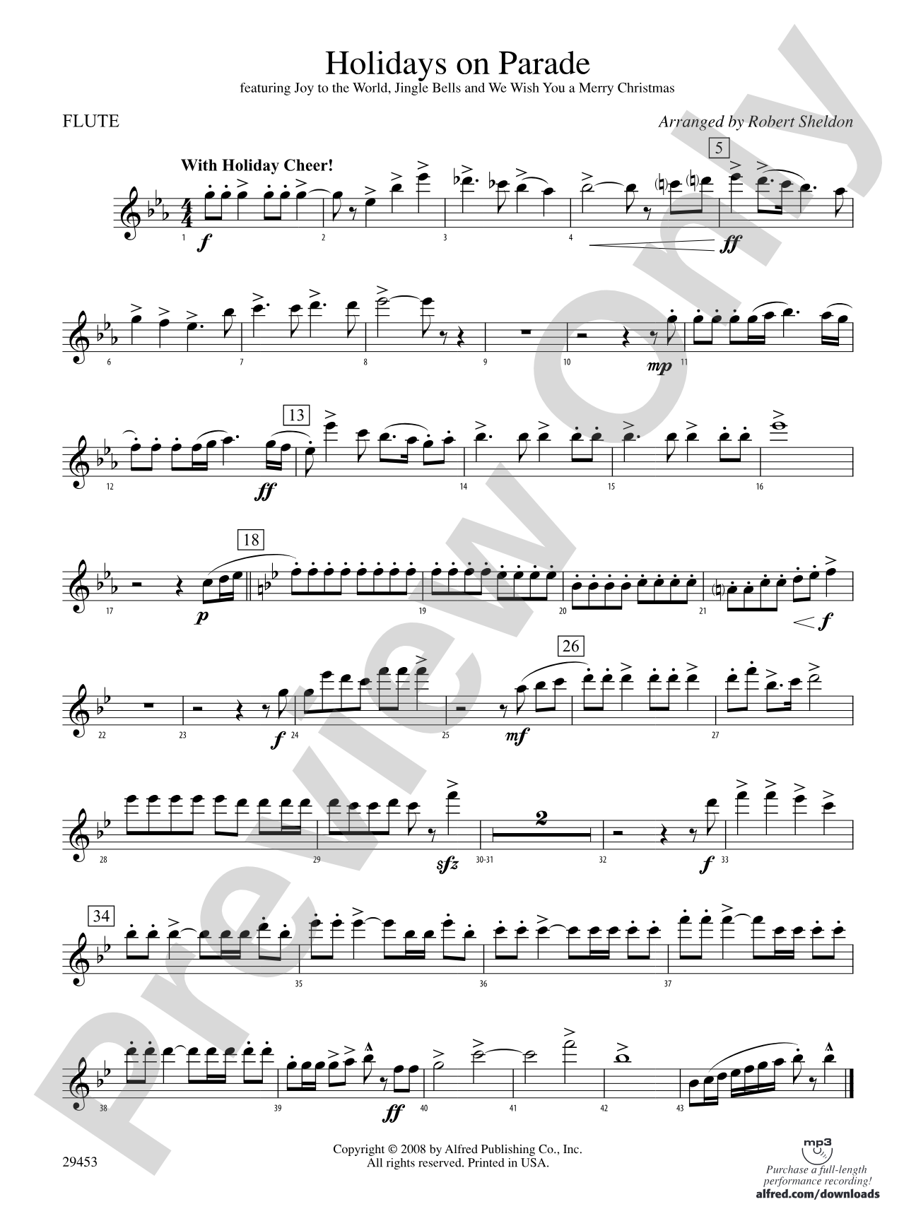 Holidays on Parade: Flute