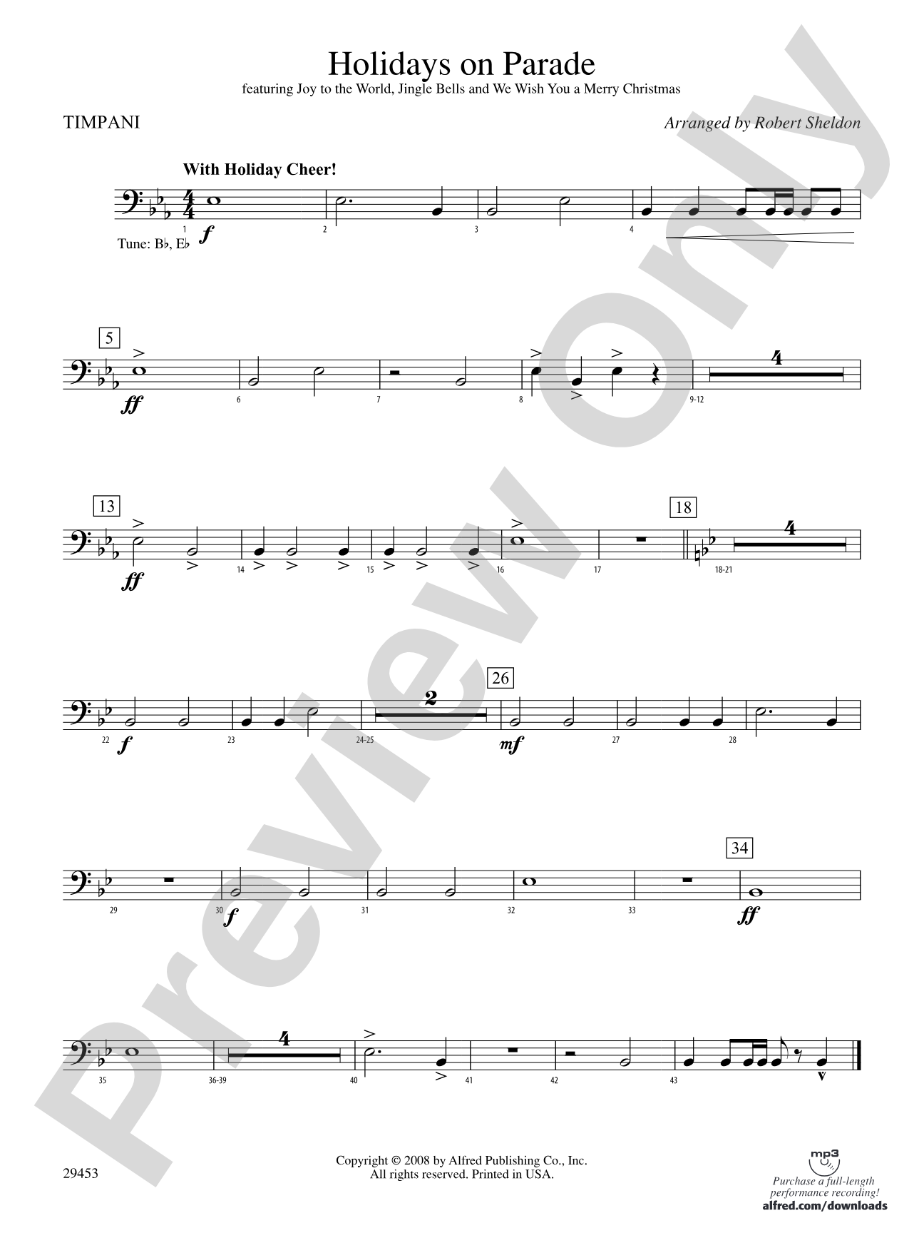 Holidays on Parade: Timpani