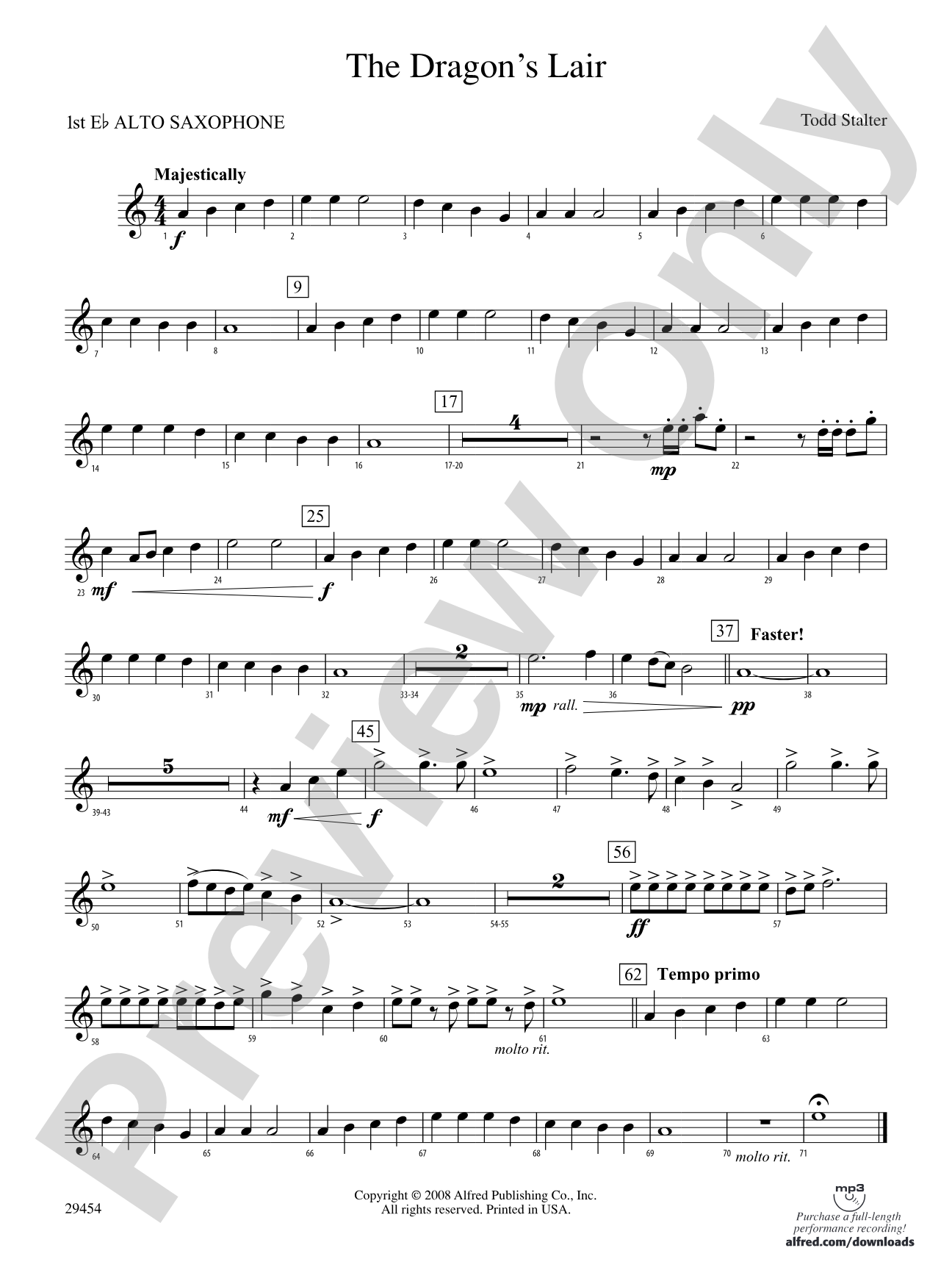 The Dragon's Lair: E-flat Alto Saxophone