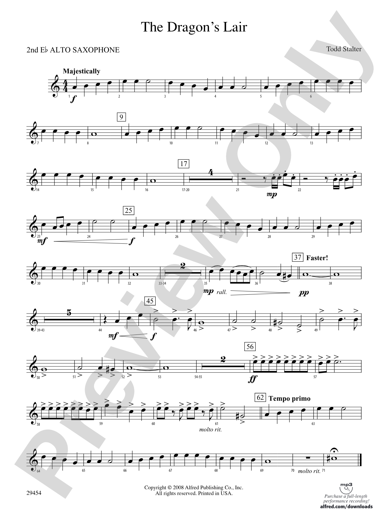 The Dragon's Lair: 2nd E-flat Alto Saxophone