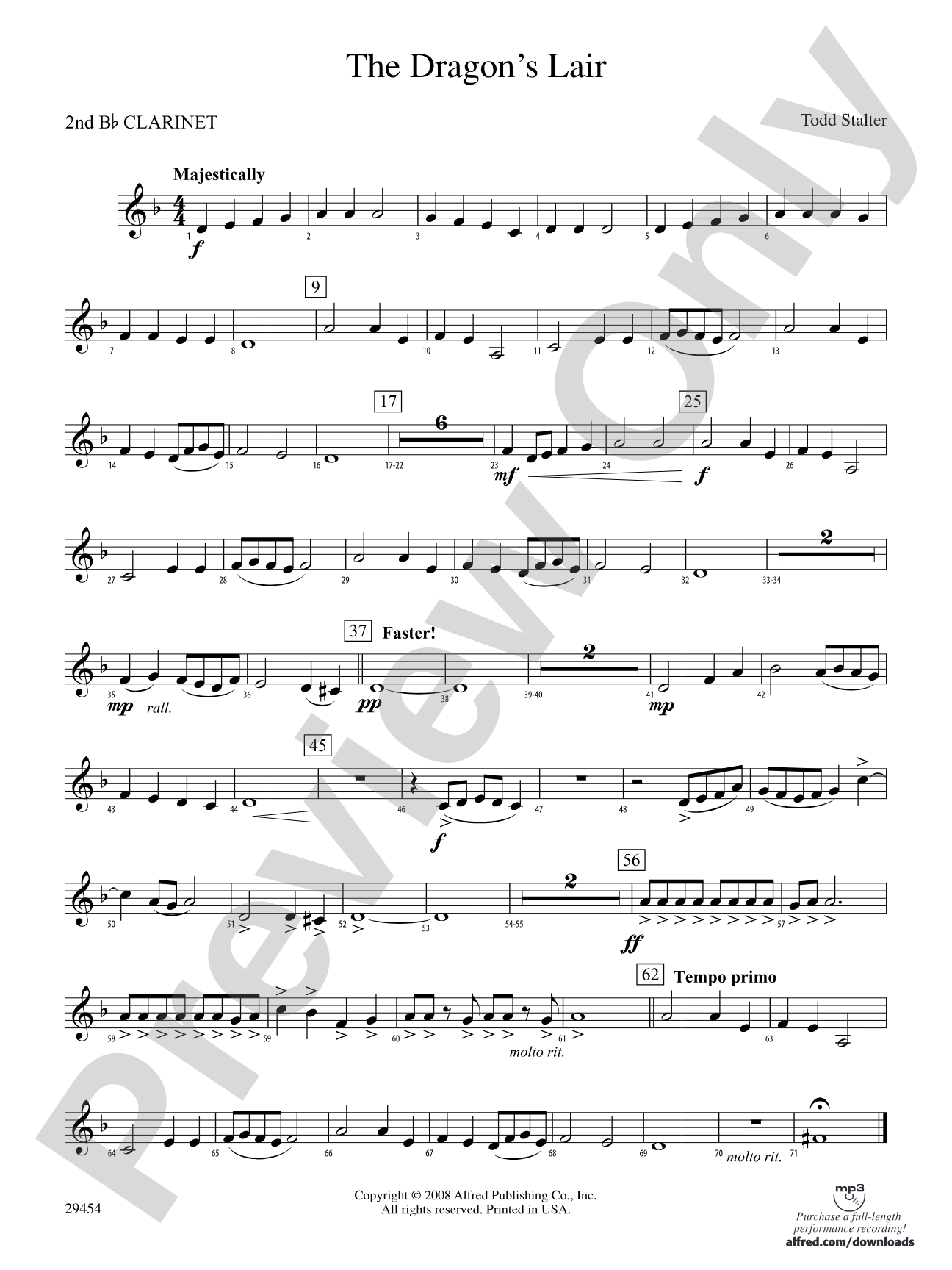 The Dragon's Lair: 2nd B-flat Clarinet