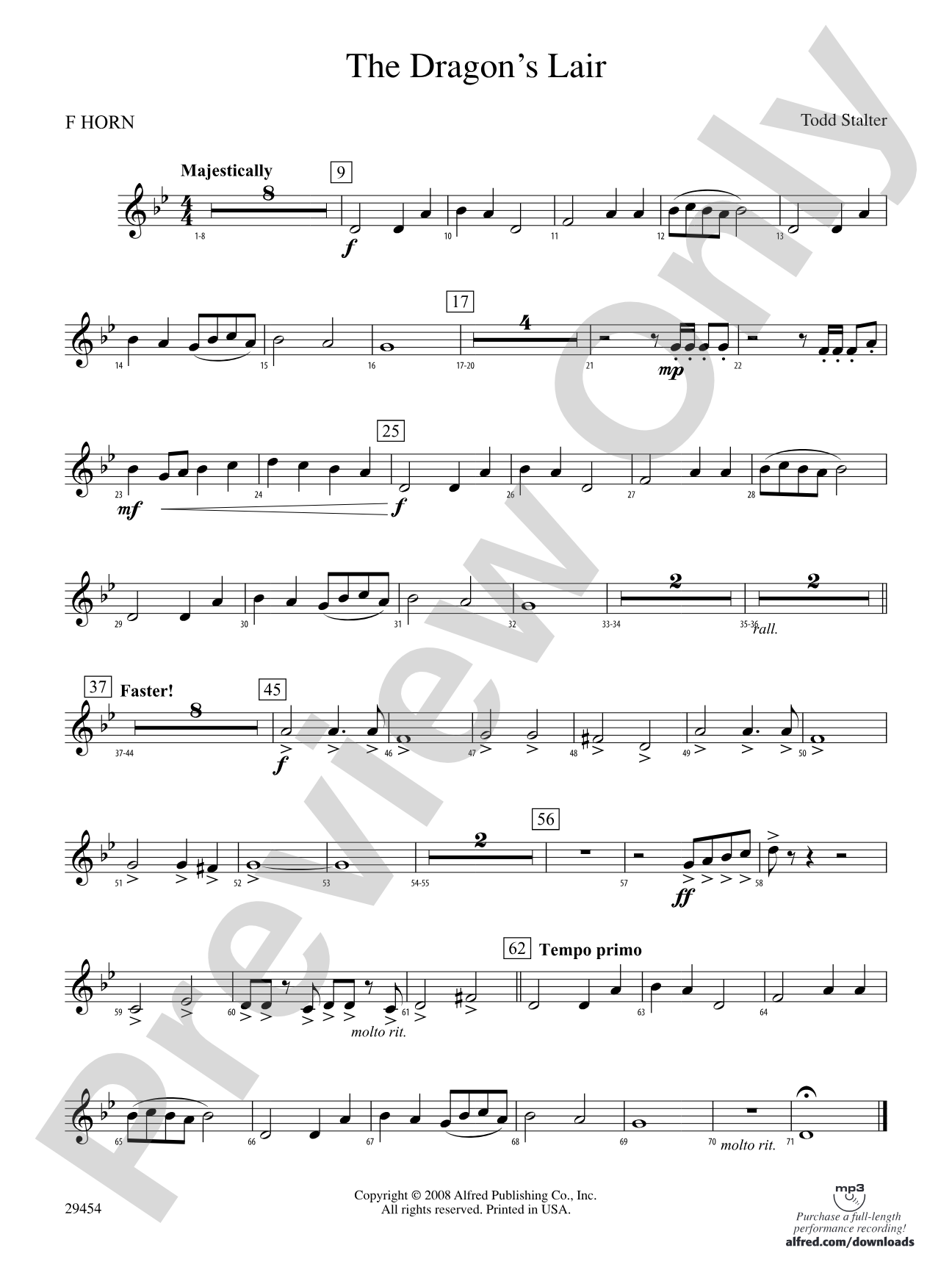 The Dragon's Lair: 1st F Horn