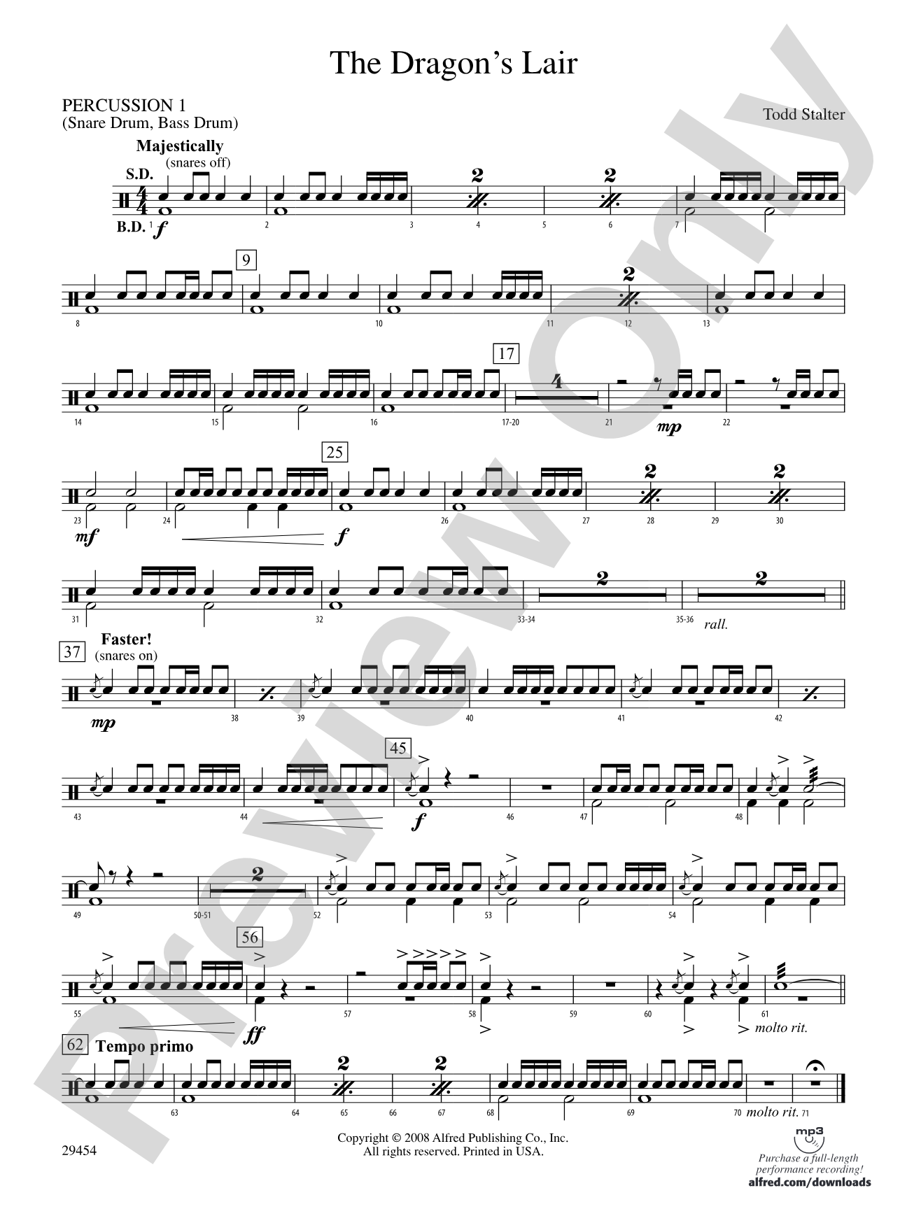 The Dragon's Lair: 1st Percussion