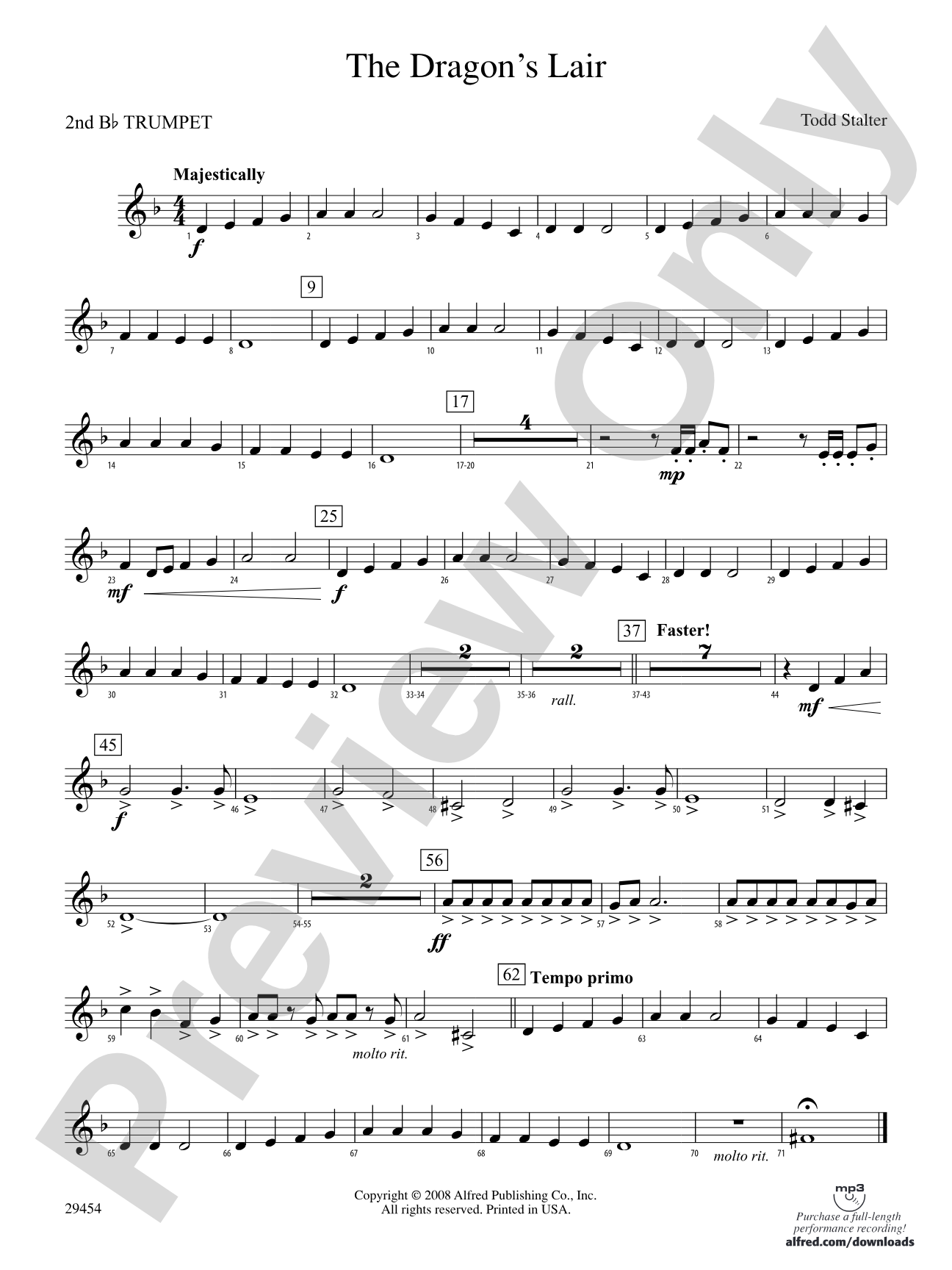 The Dragon's Lair: 2nd B-flat Trumpet