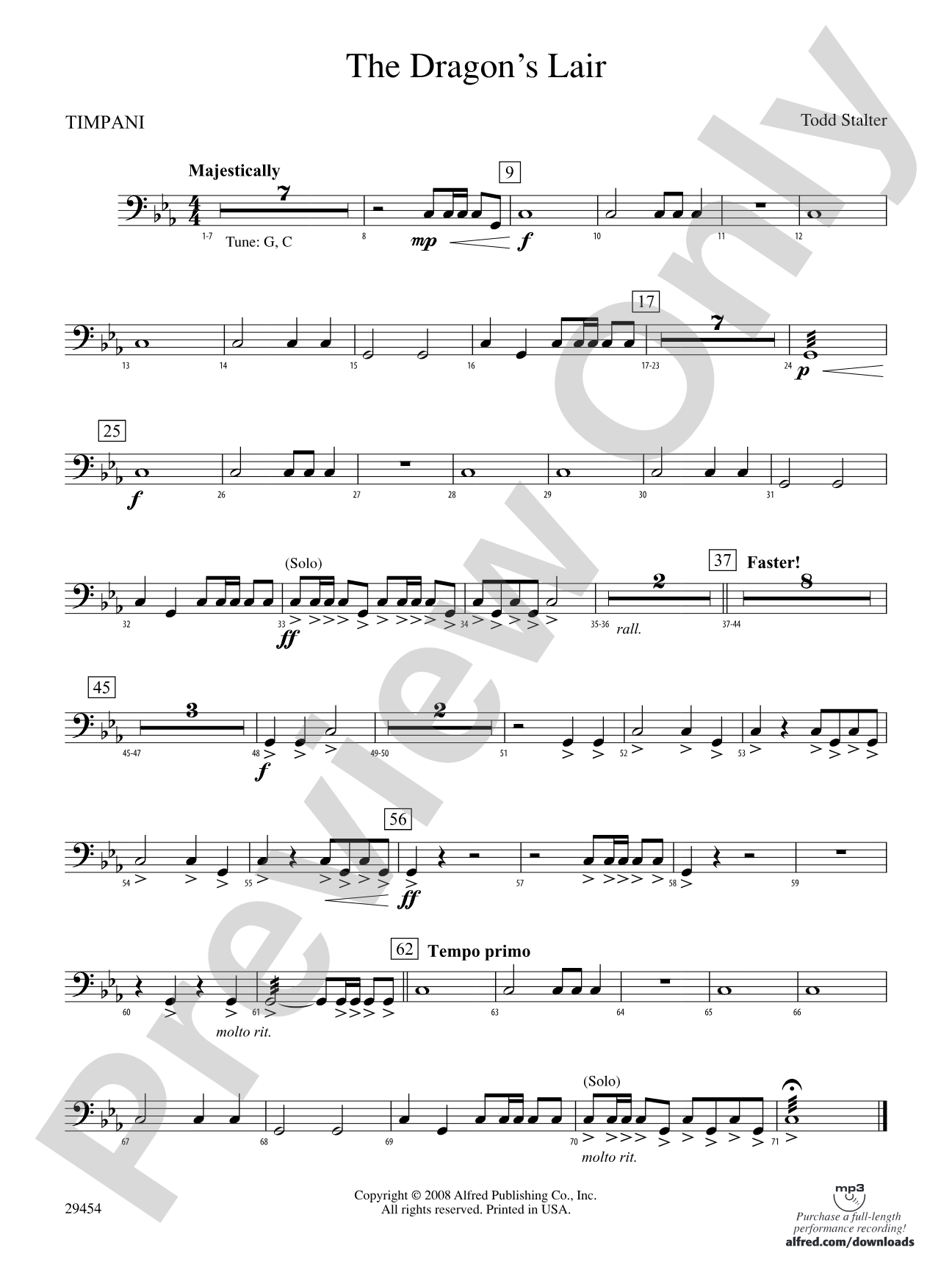The Dragon's Lair: Timpani