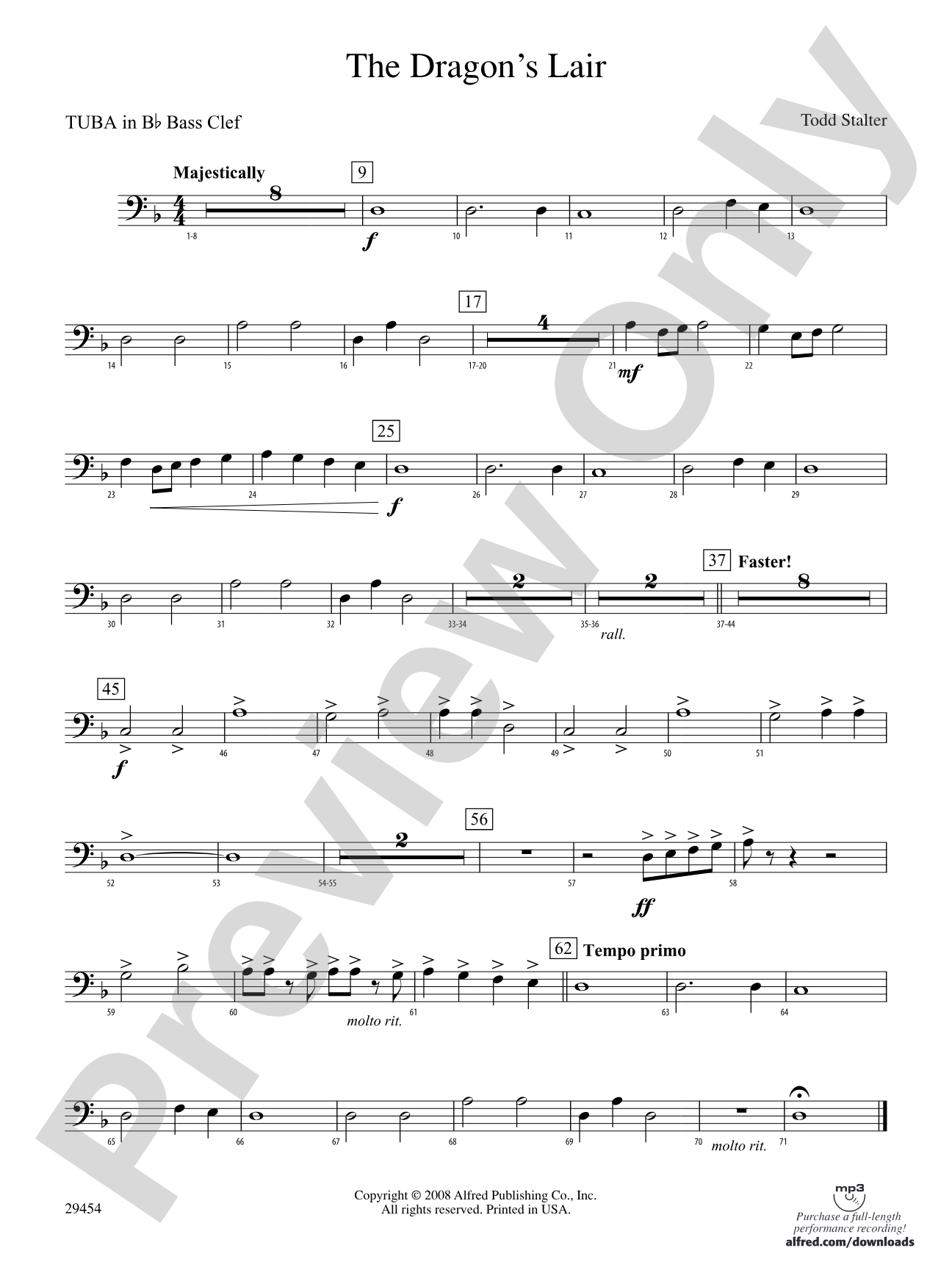The Dragon's Lair: (wp) B-flat Tuba B.C.