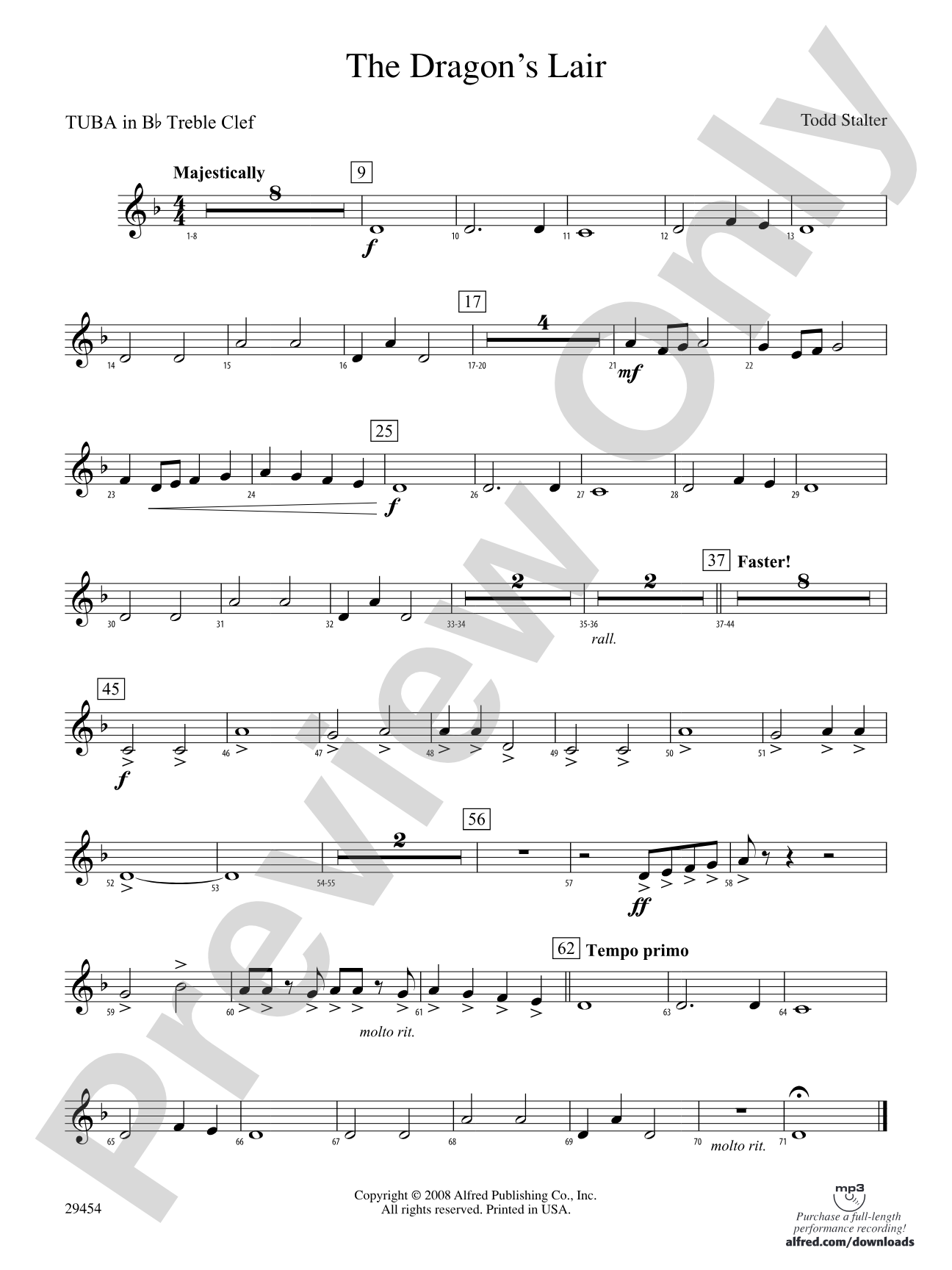 The Dragon's Lair: (wp) B-flat Tuba T.C.