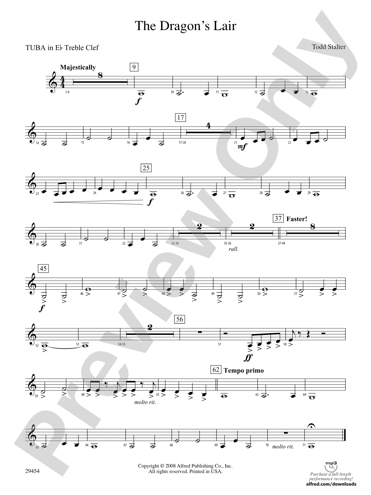 The Dragon's Lair: (wp) E-flat Tuba T.C.