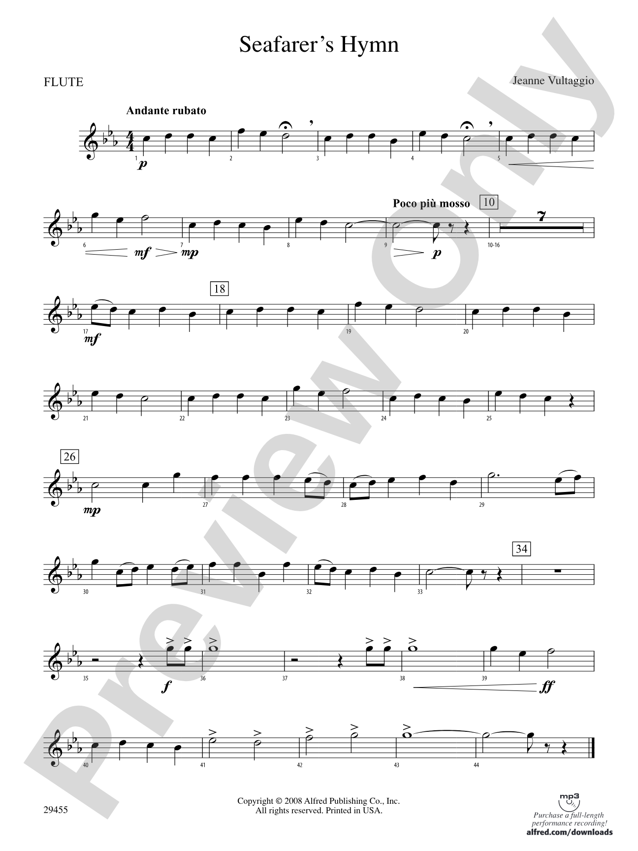 Seafarer's Hymn: Flute