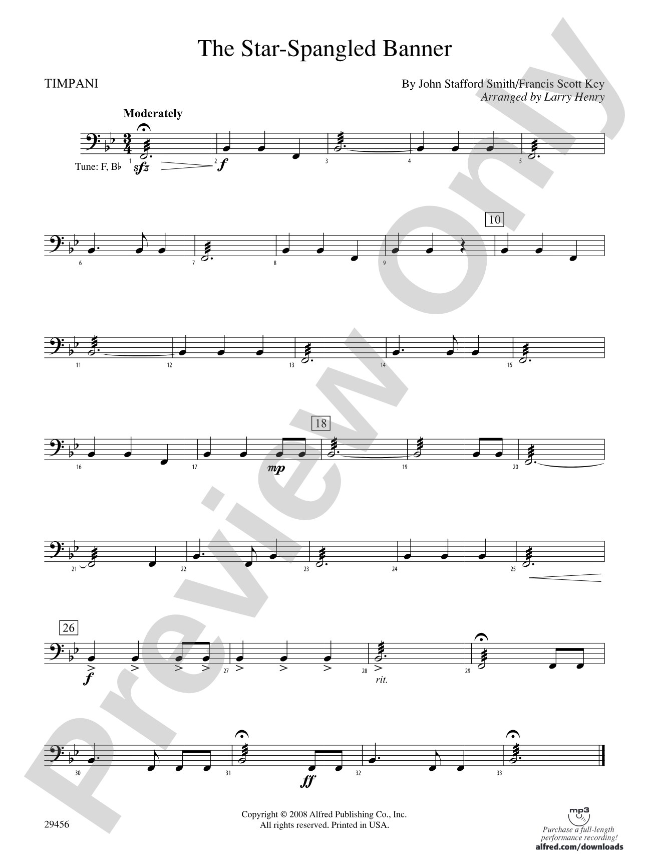 The Star-Spangled Banner: Timpani