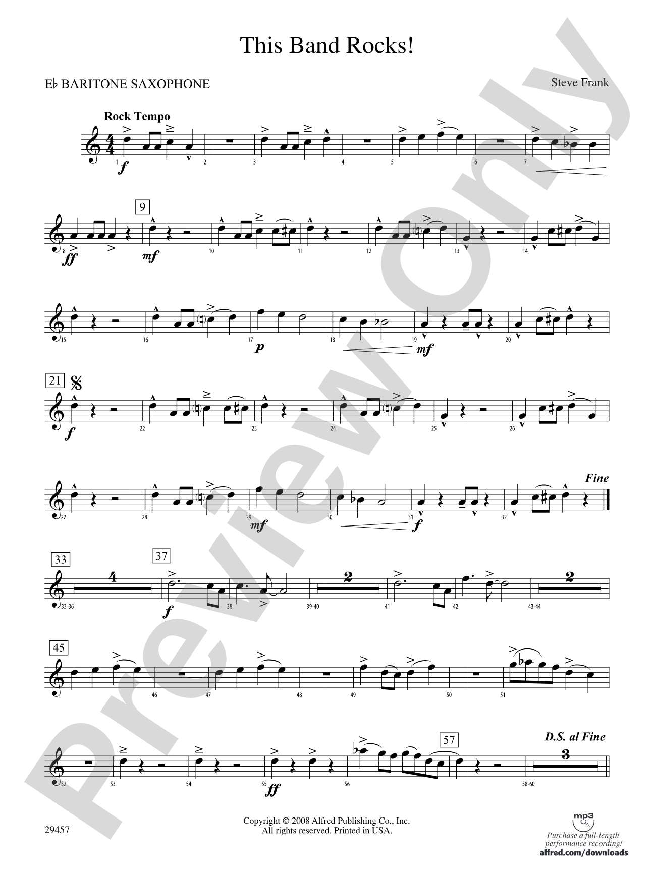 This Band Rocks!: E-flat Baritone Saxophone