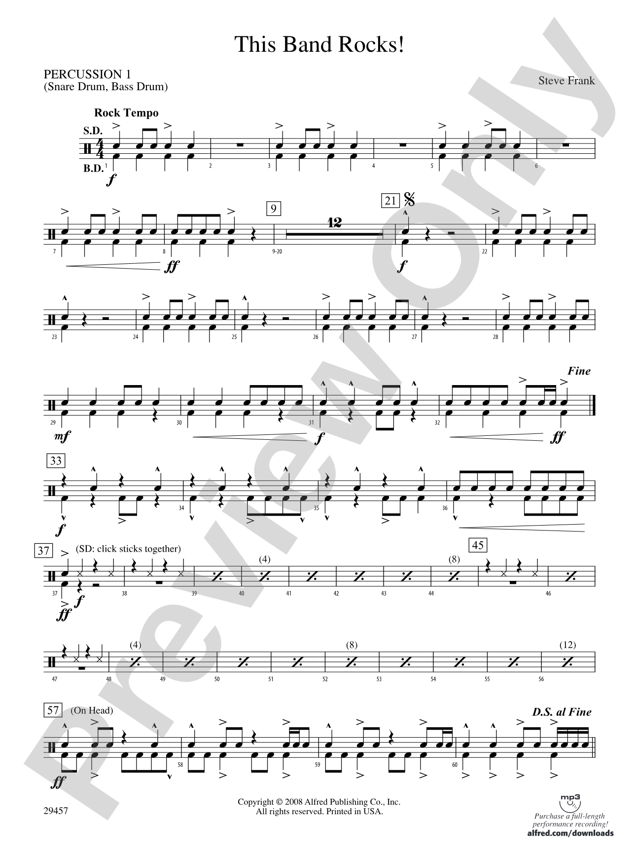 This Band Rocks!: 1st Percussion