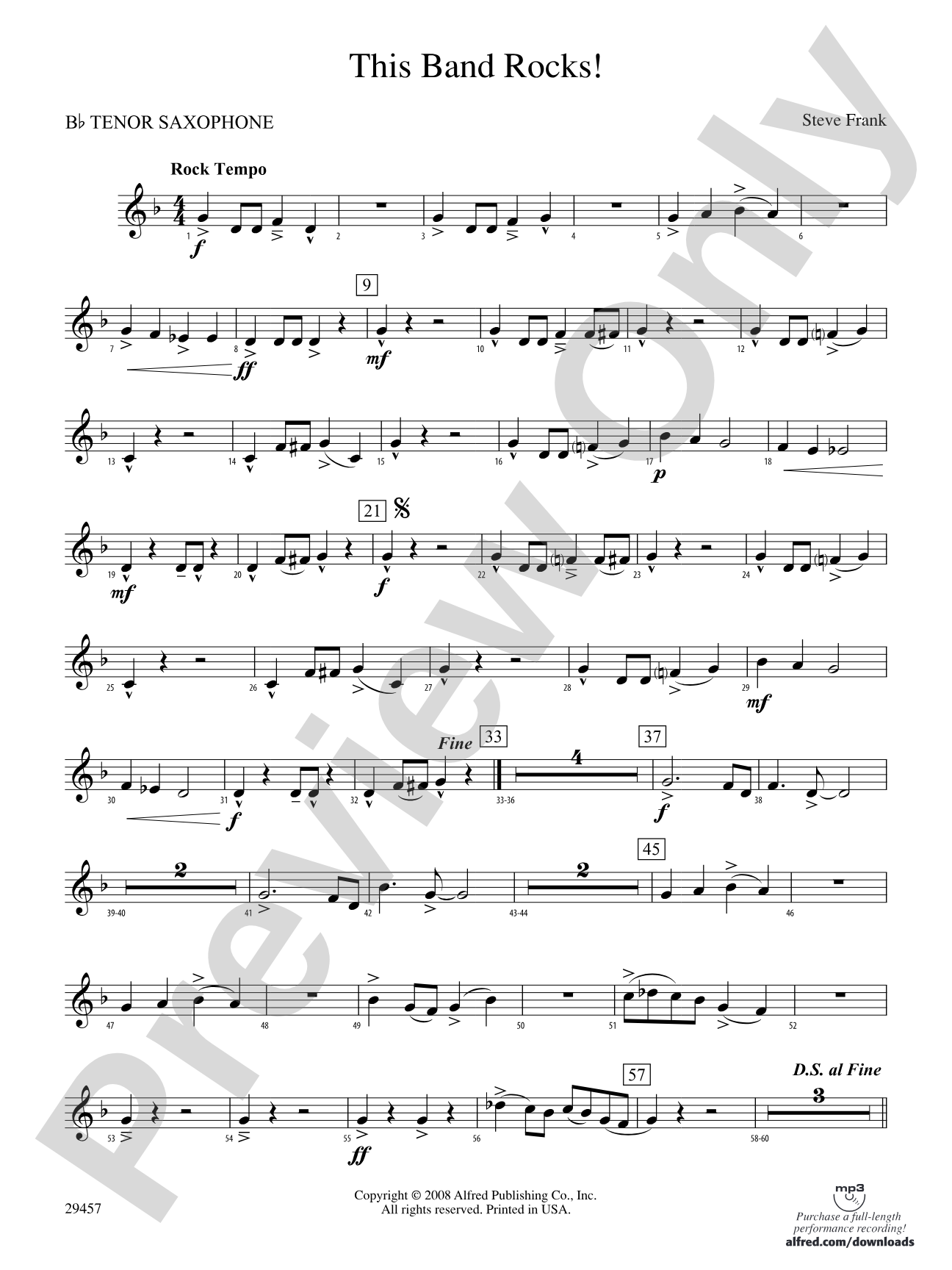 This Band Rocks!: B-flat Tenor Saxophone