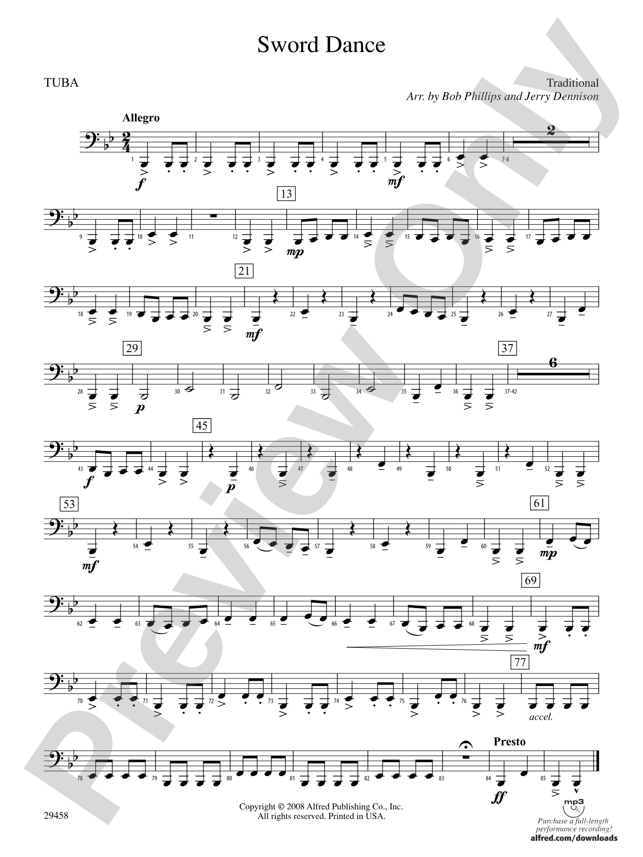 Sword Dance: Tuba