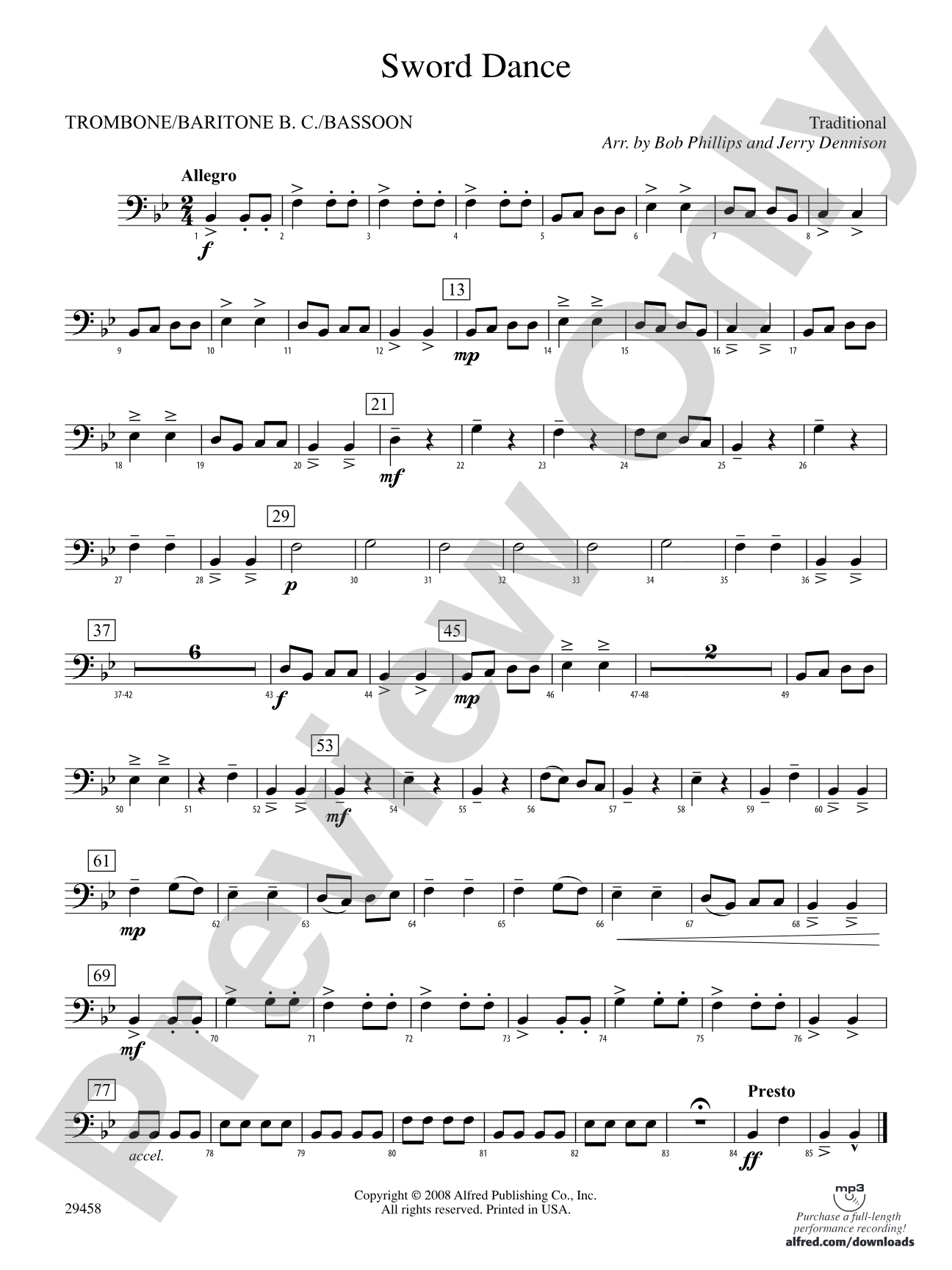 Sword Dance: 1st Trombone