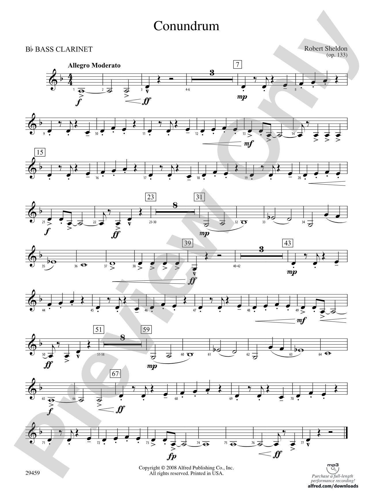 Conundrum: B-flat Bass Clarinet