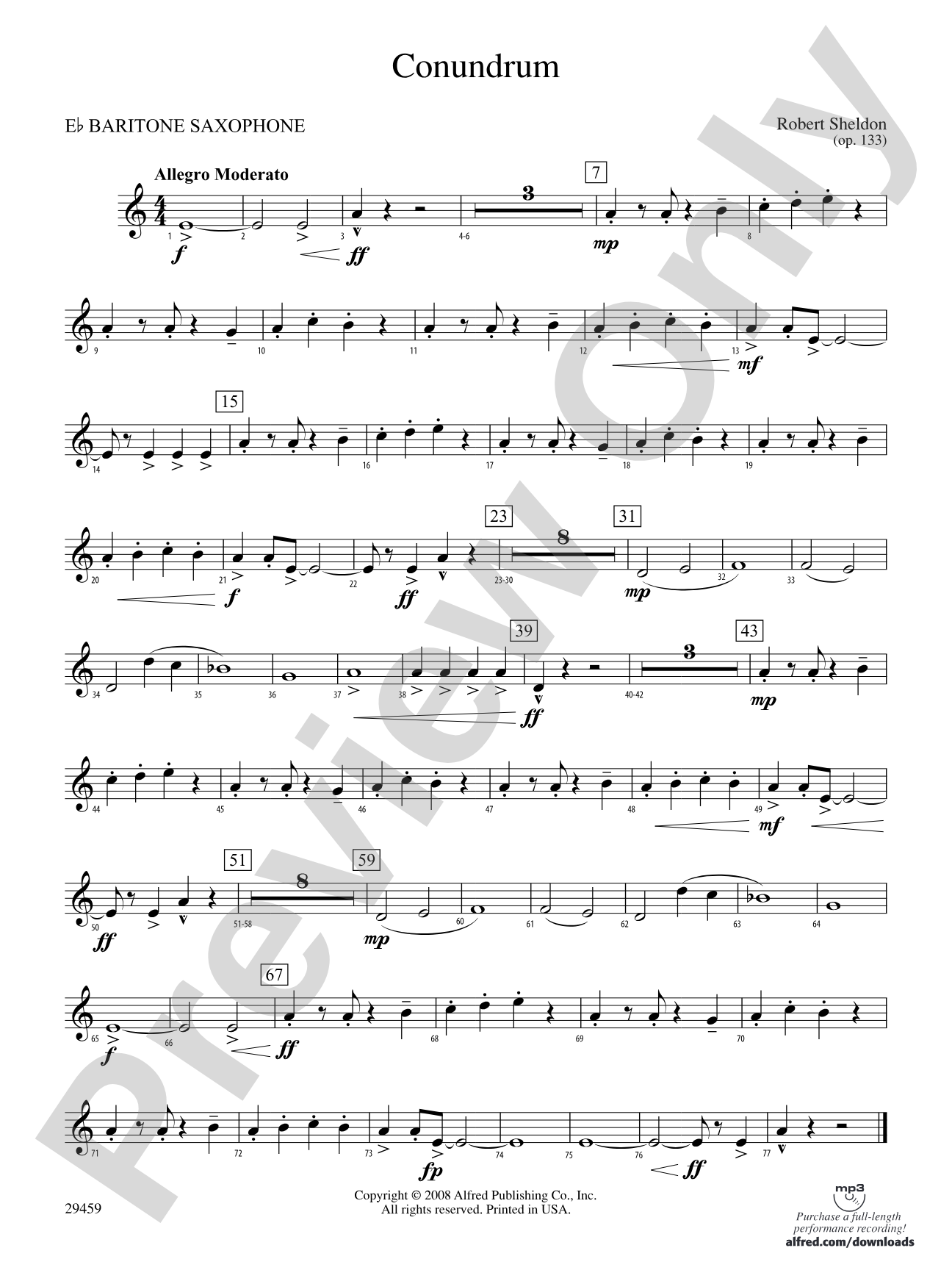 Conundrum: E-flat Baritone Saxophone