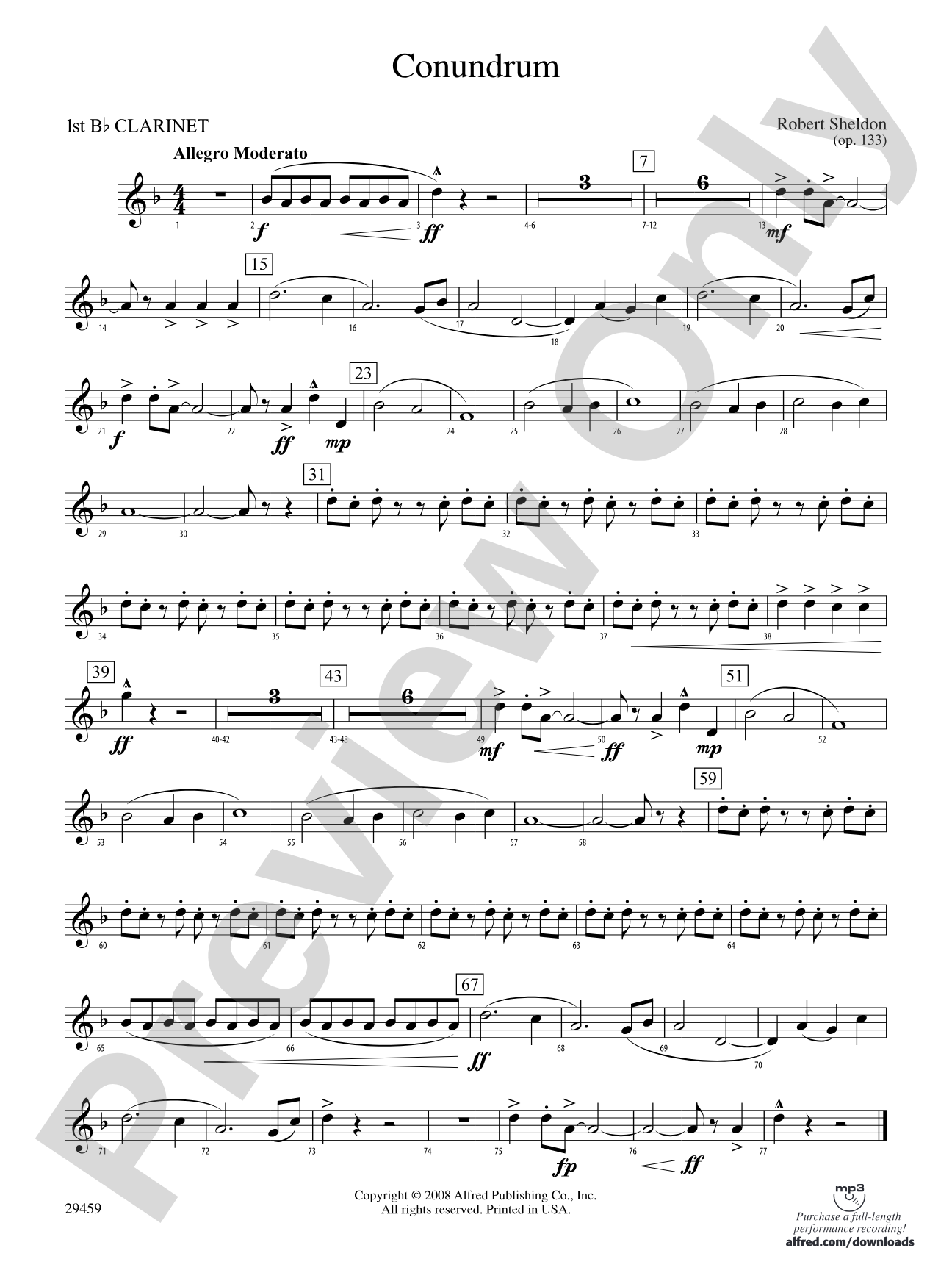 Conundrum: 1st B-flat Clarinet