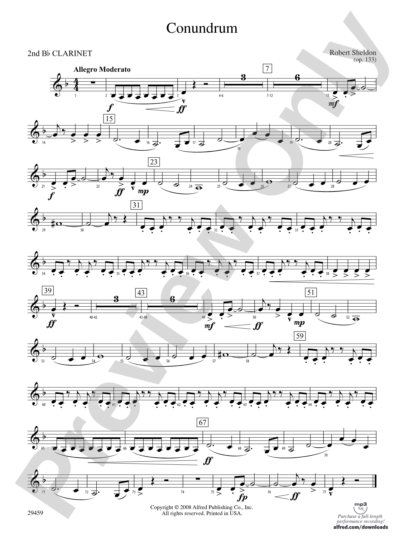 Conundrum: 2nd B-flat Clarinet