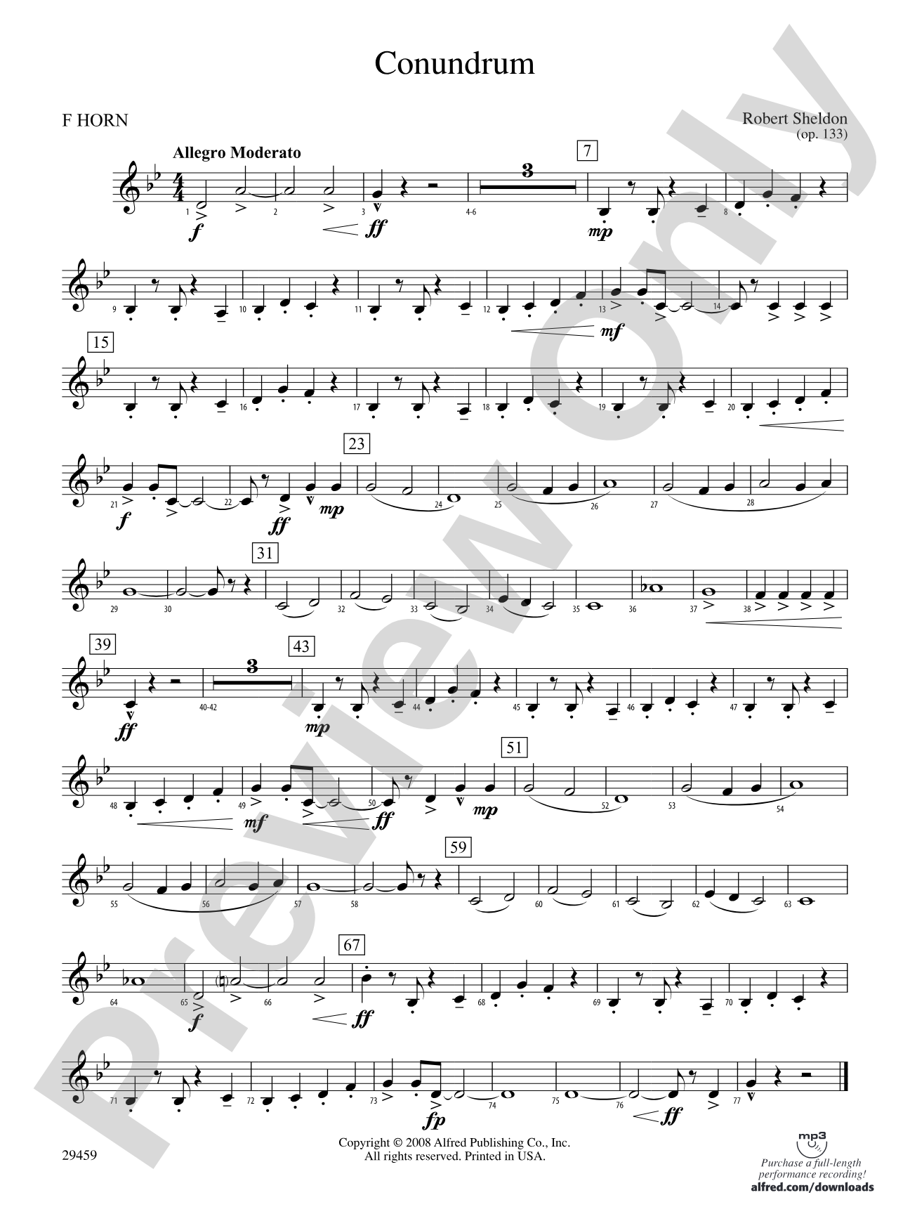 Conundrum: 1st F Horn