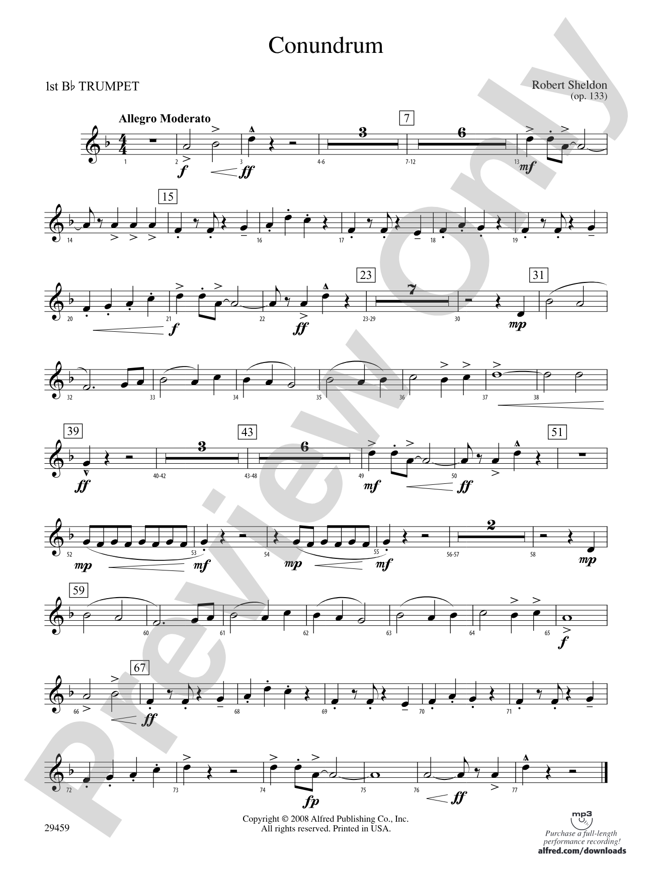 Conundrum: 1st B-flat Trumpet